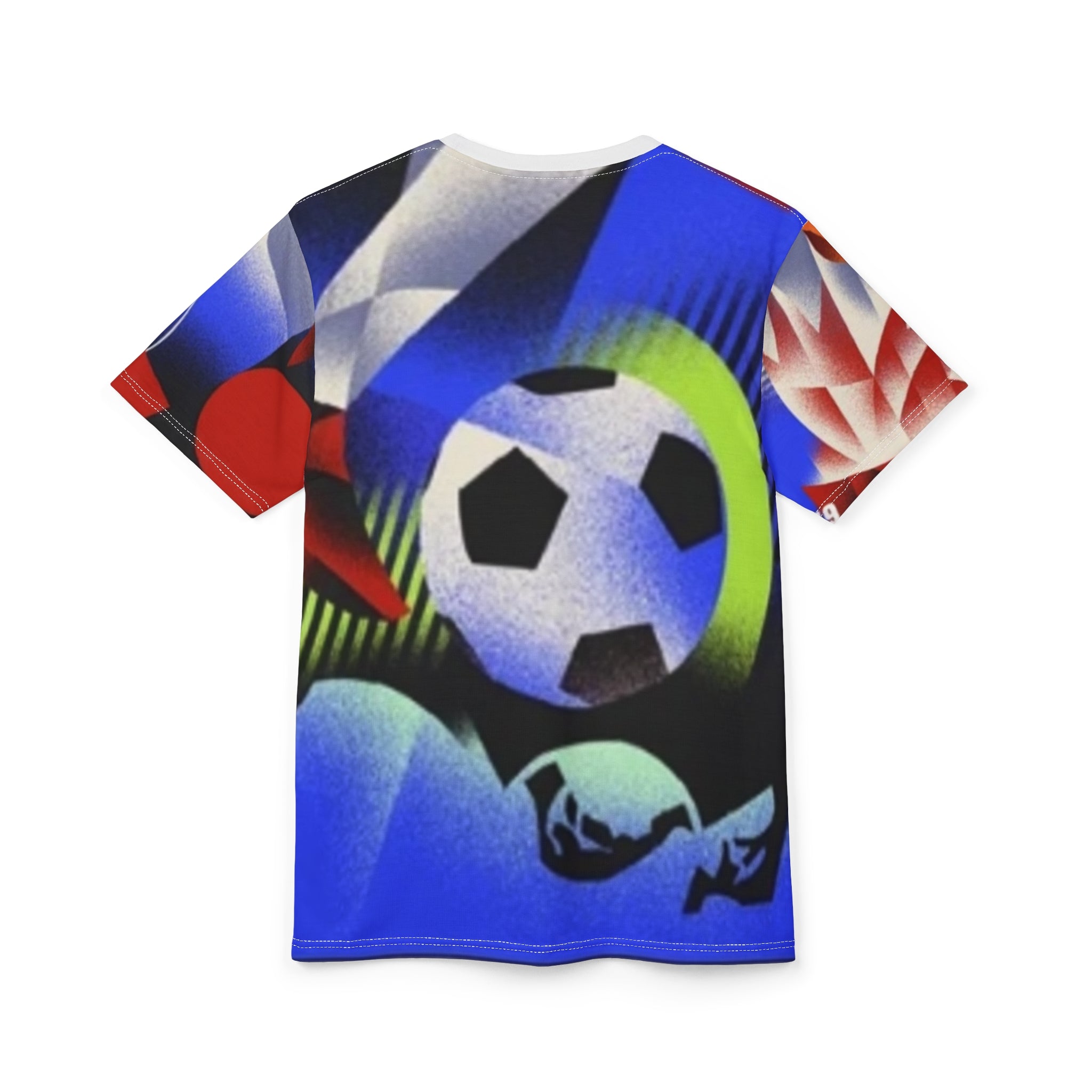 Toronto 2026 World Cup Soccer Graphic Tee — Retro Red Blue All-Over Print