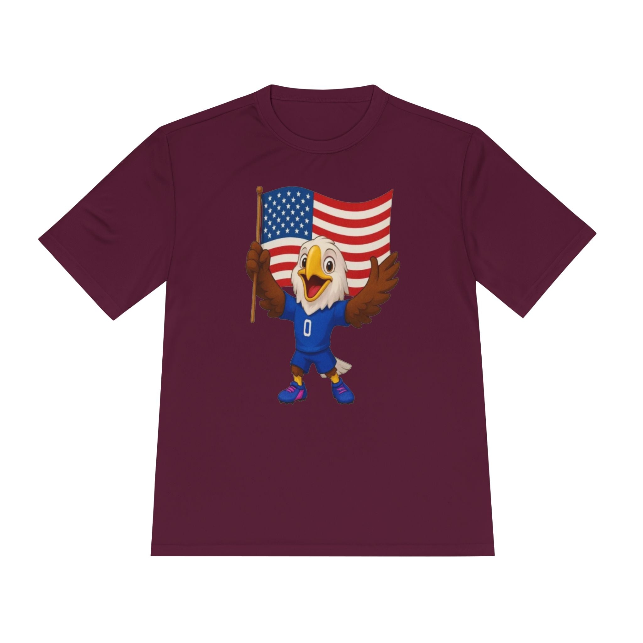 Patriotic Eagle Flag Tee — American Pride World Cup Mascot Shirt