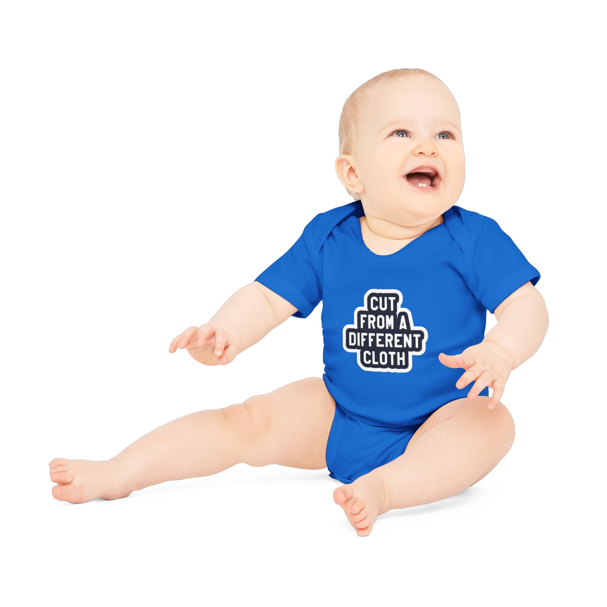 Baby Bodysuit — "Cut From A Different Cloth" Organic Short Sleeve Onesie