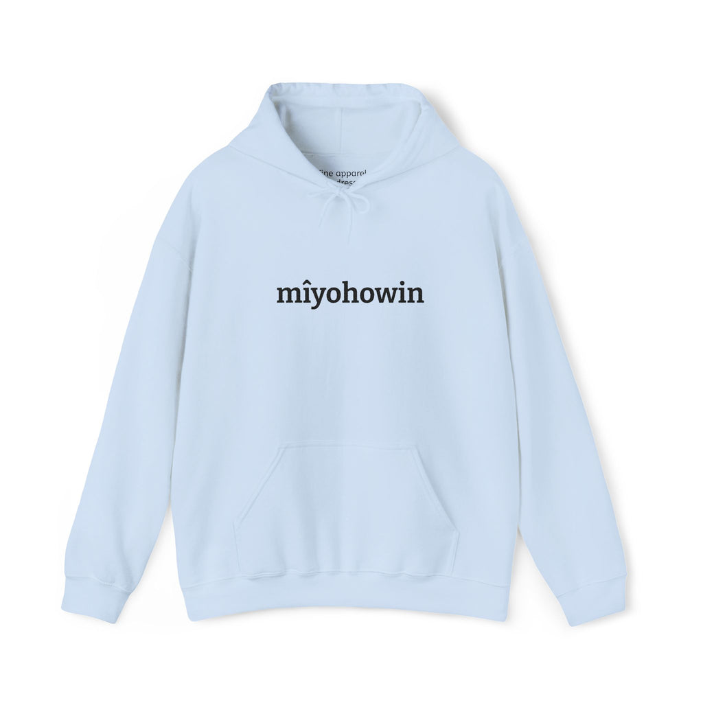"mîyohowin" Minimalist White Hoodie