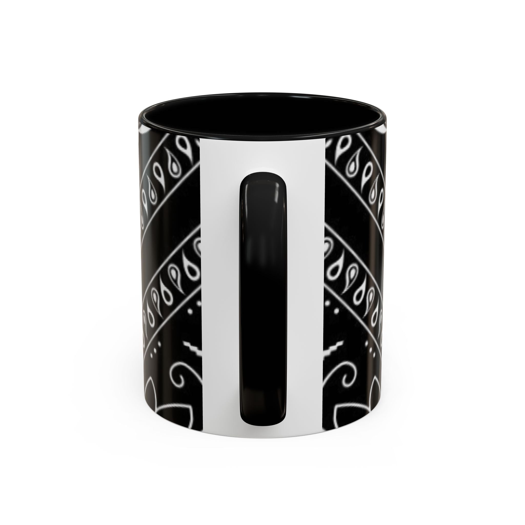 Black Bandana Pattern Coffee Mug — 11/15oz Accent Ceramic