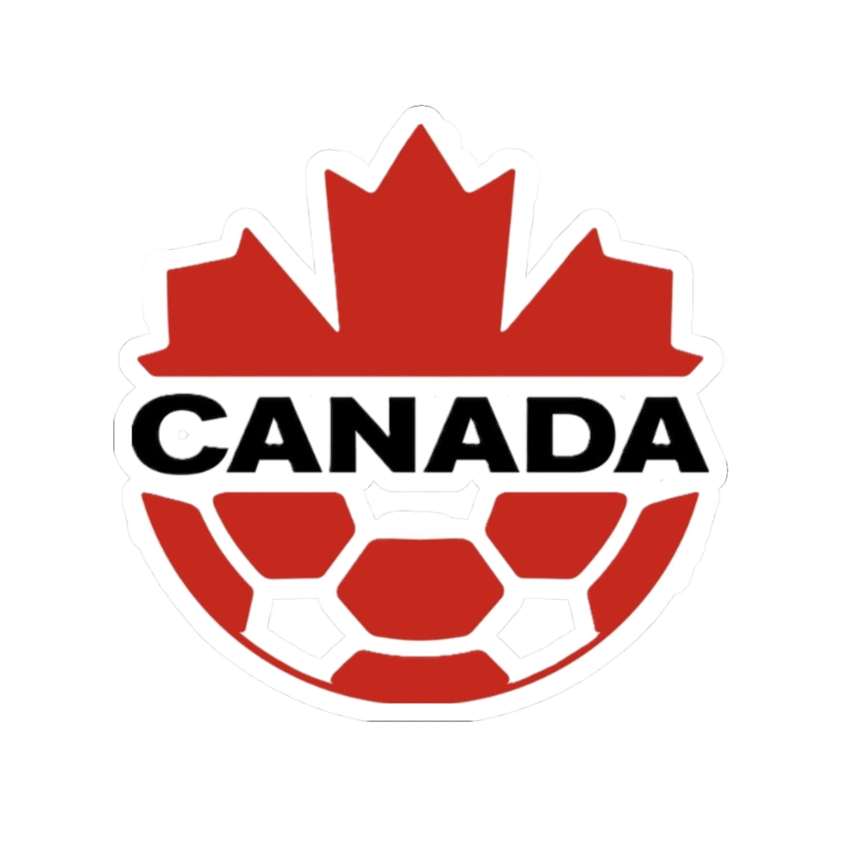 Canada Soccer Maple Leaf Sticker — Kiss-Cut Vinyl Decal