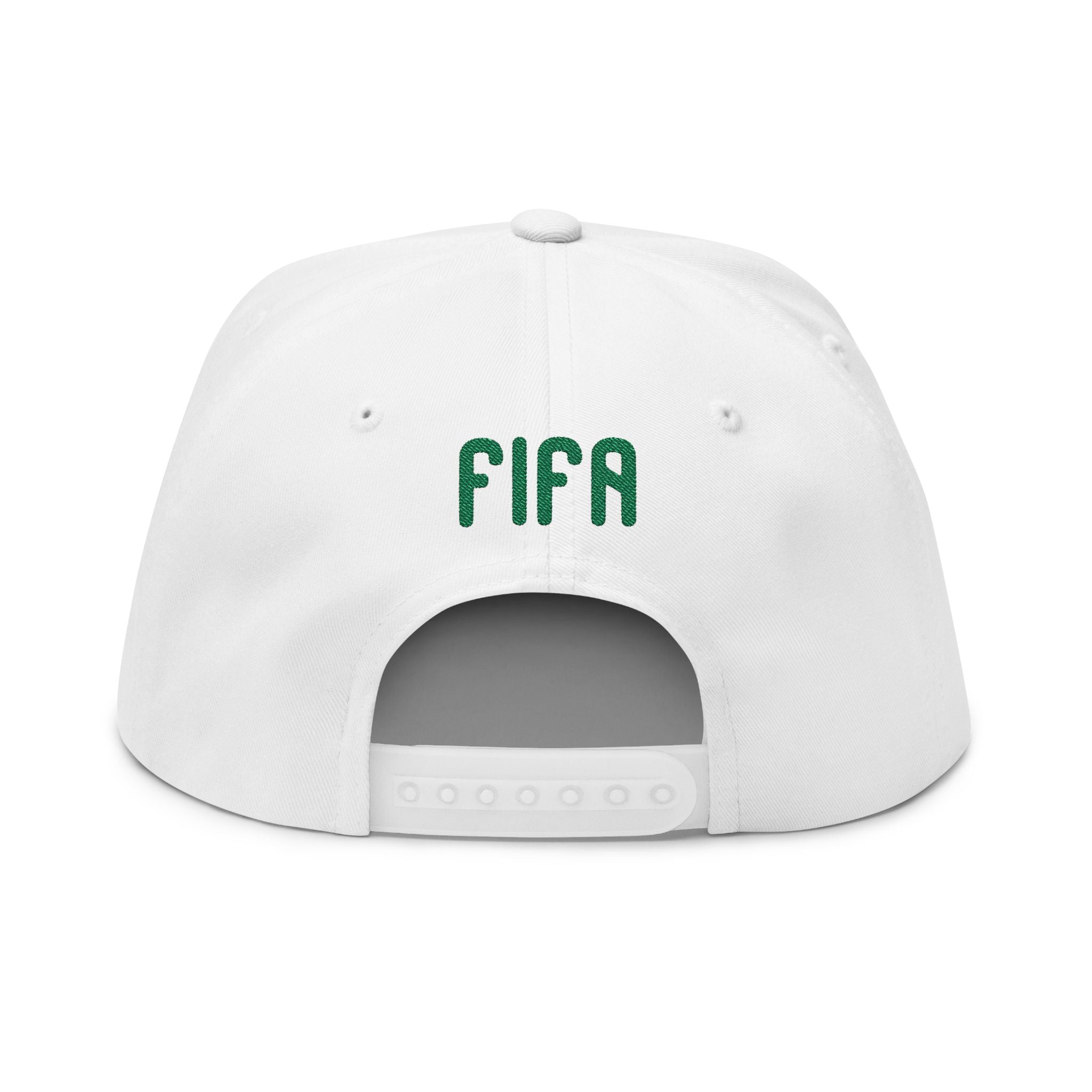 Brazil Soccer Flat Bill Cap — Embroidered CBF Crest & FIFA Snapback
