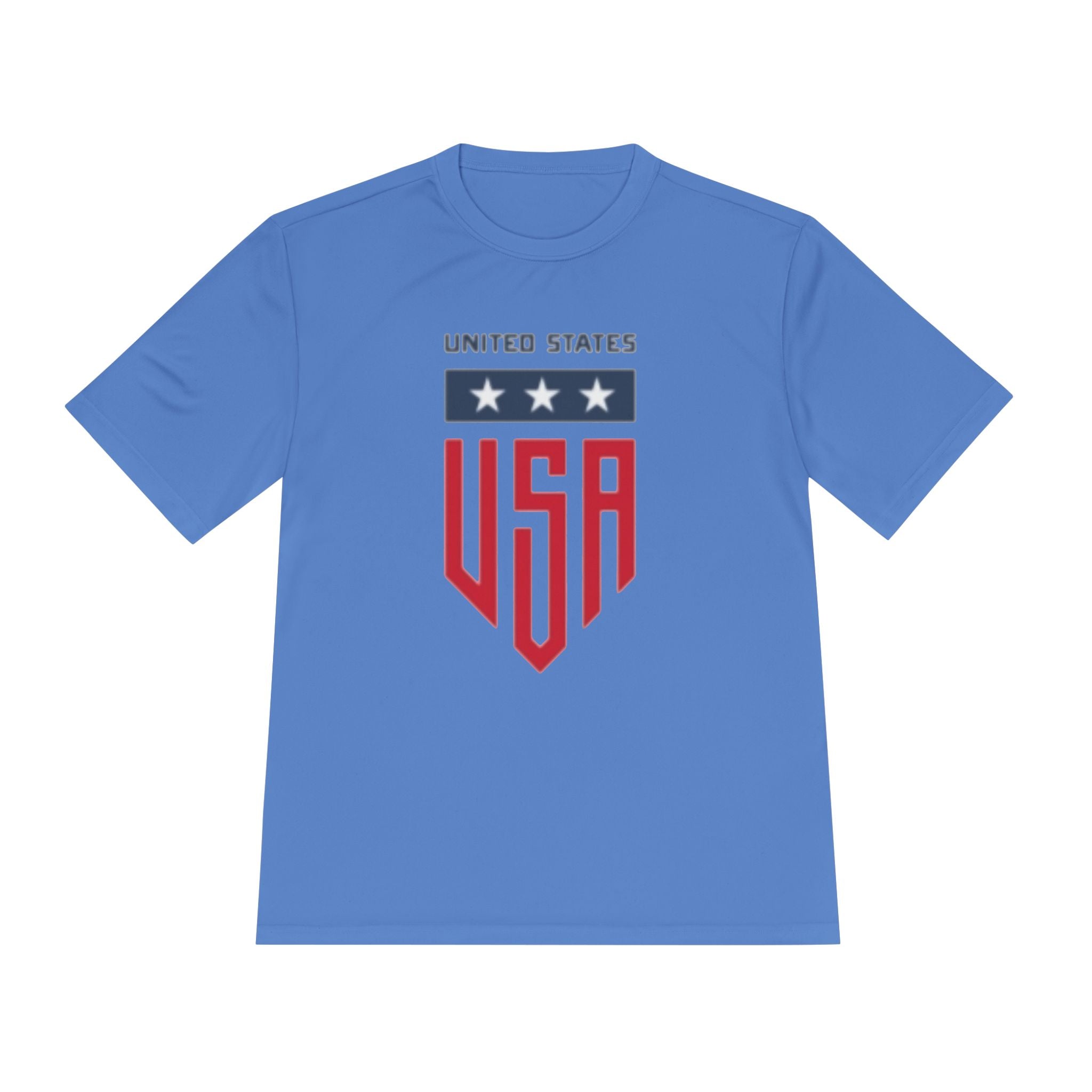 USA Shield Athletic Tee — United States Patriotic Sports Shirt