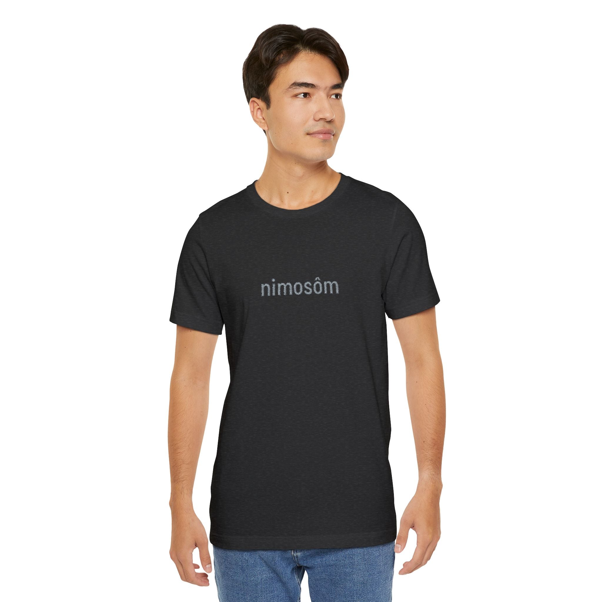 Nimosöm Floral Script Tee — Black Graphic Short Sleeve Shirt