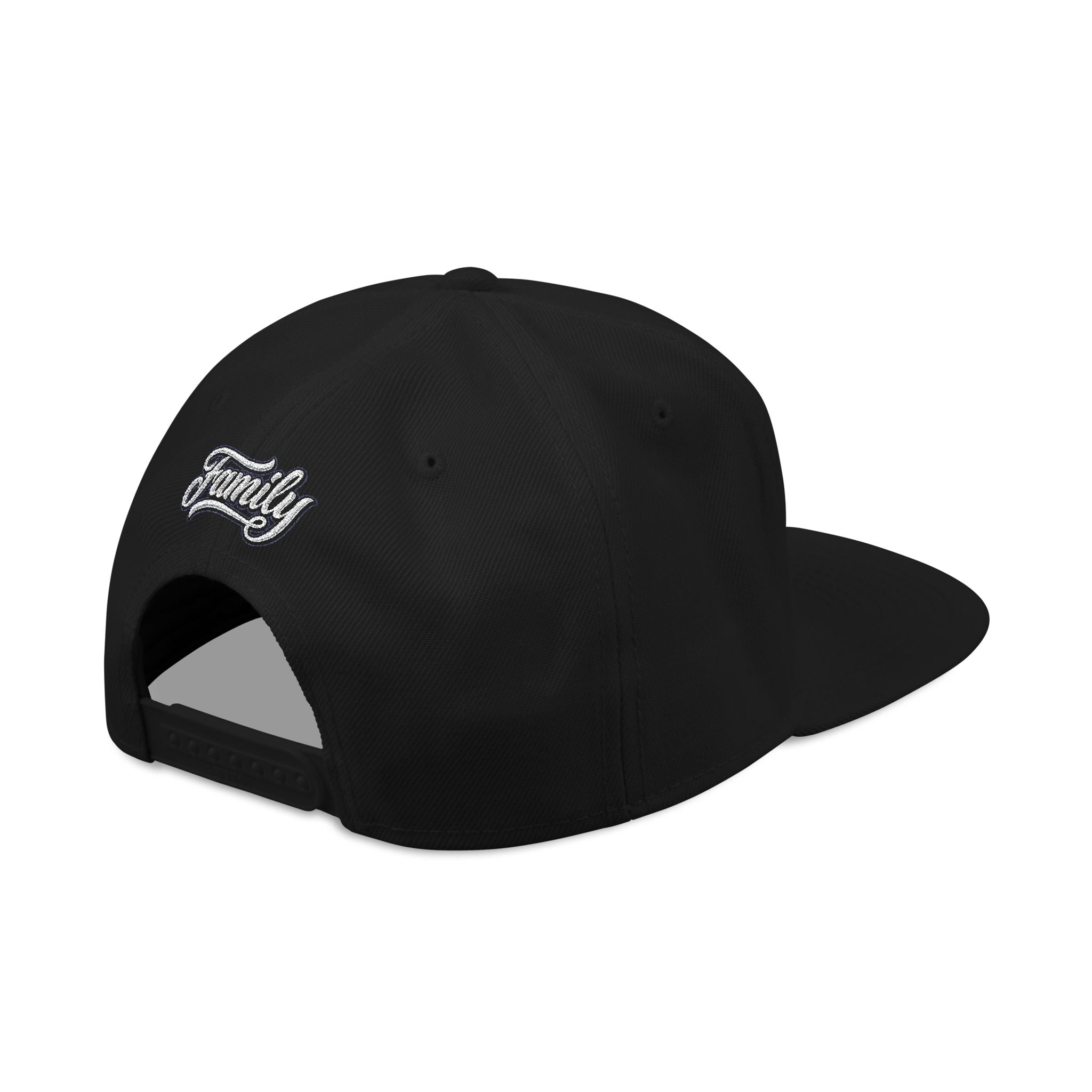 Embroidered Snapback Hat — 'Plug Company' Script Logo