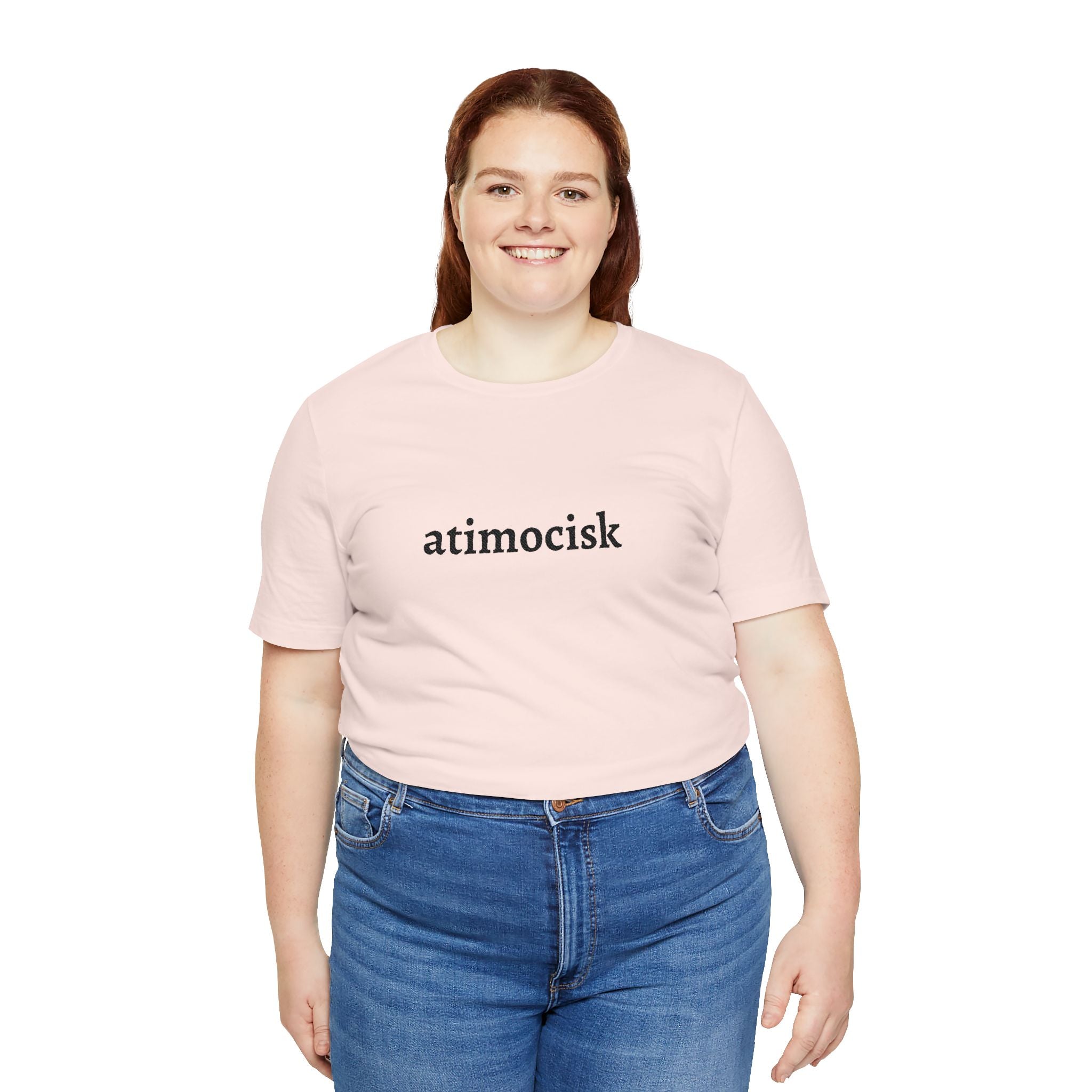 atimocisk Minimalist Text T-Shirt  — Casual T-Shirt