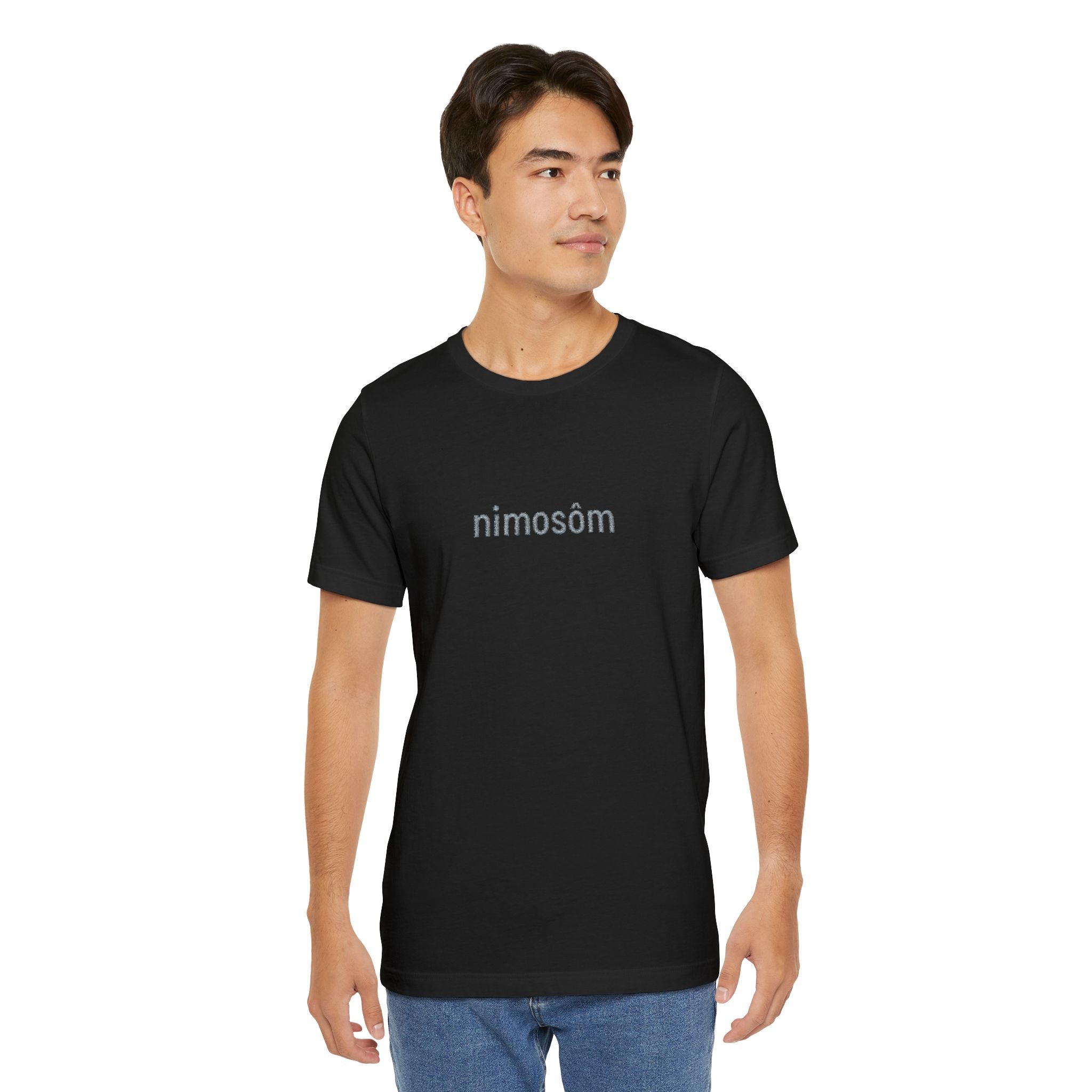 Nimosöm Floral Script Tee — Black Graphic Short Sleeve Shirt