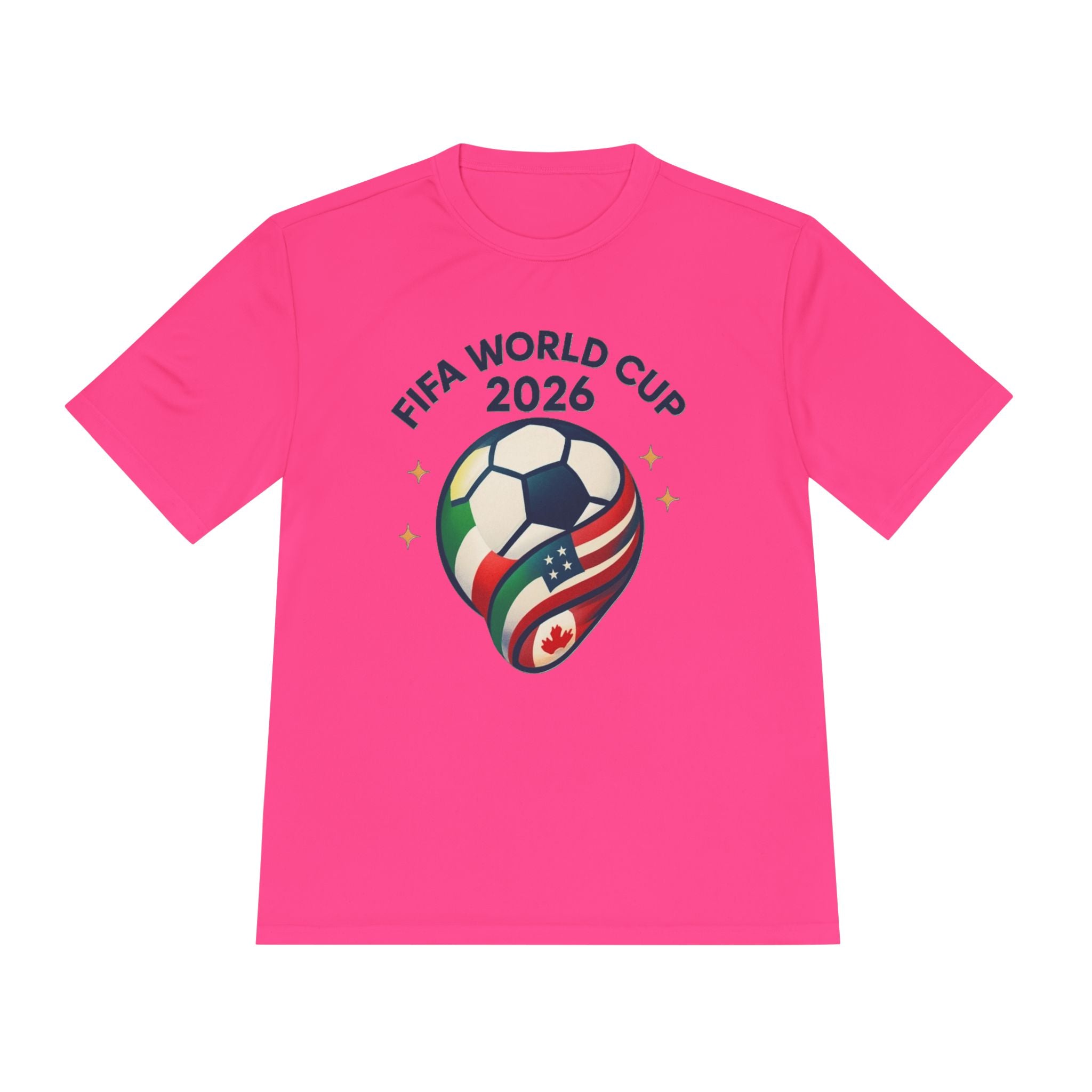 FIFA World Cup 2026 Soccer Tee — USA/Canada/Mexico Flag Ball