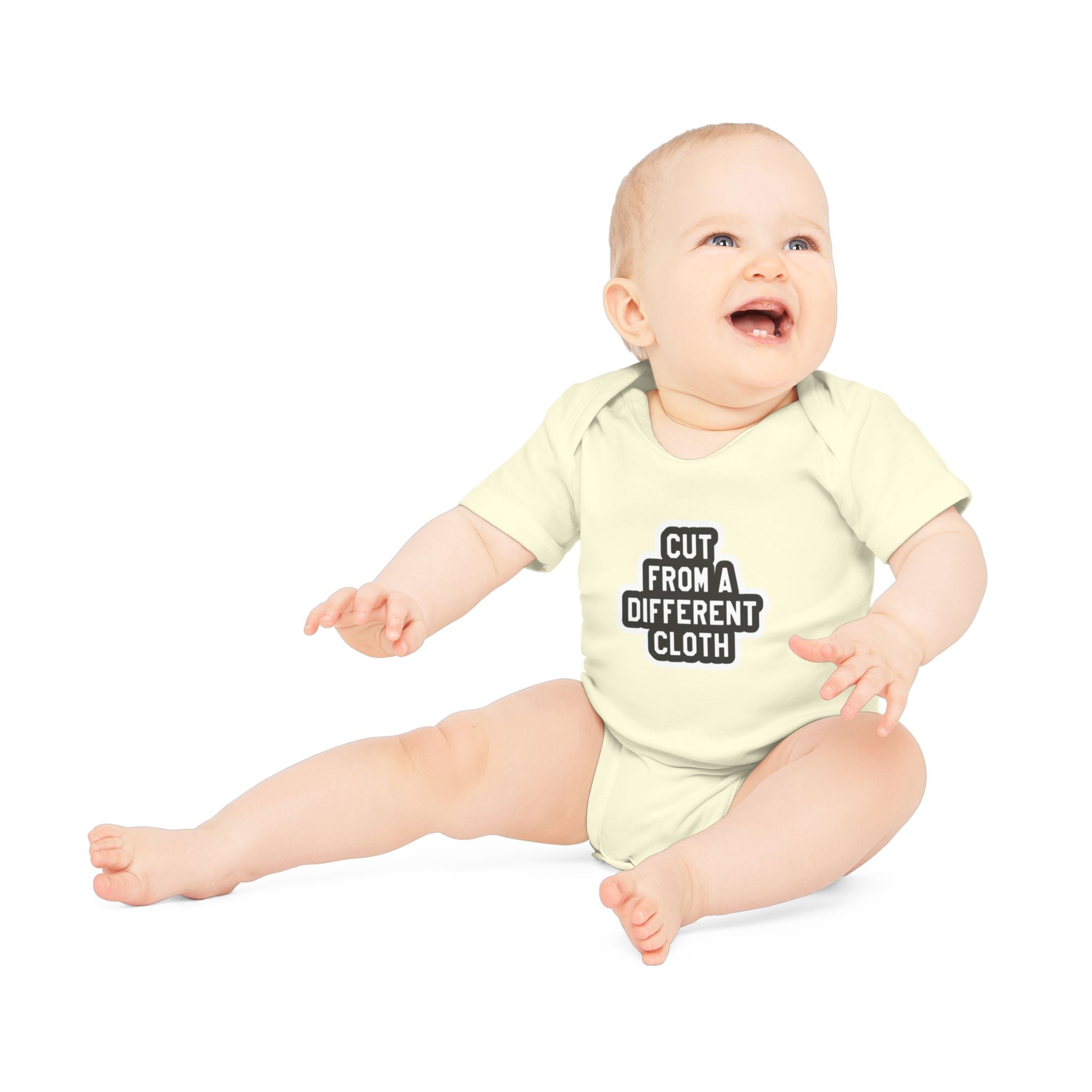 Baby Bodysuit — "Cut From A Different Cloth" Organic Short Sleeve Onesie