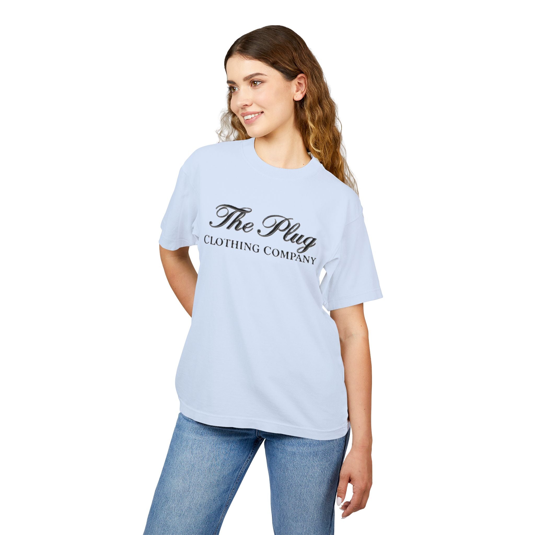 Vintage Script Logo Tee — The Plug Clothing Co. Heavyweight Urban Tee