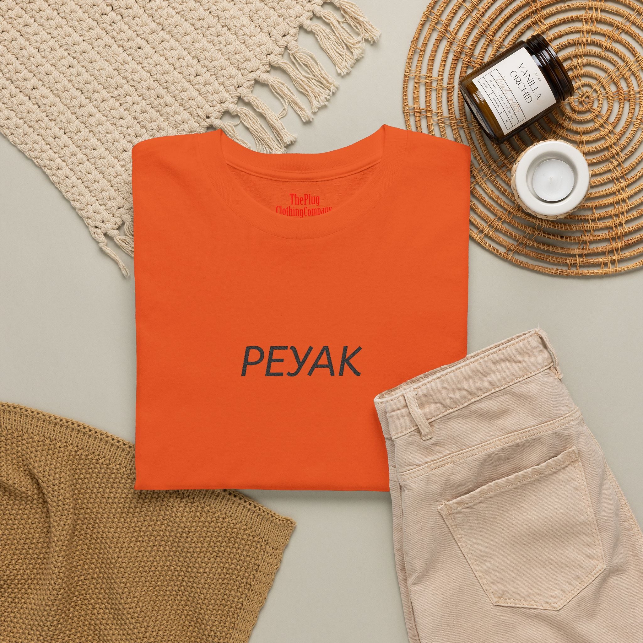 Peyak Graphic Tee — Minimalist White Cotton T-Shirt