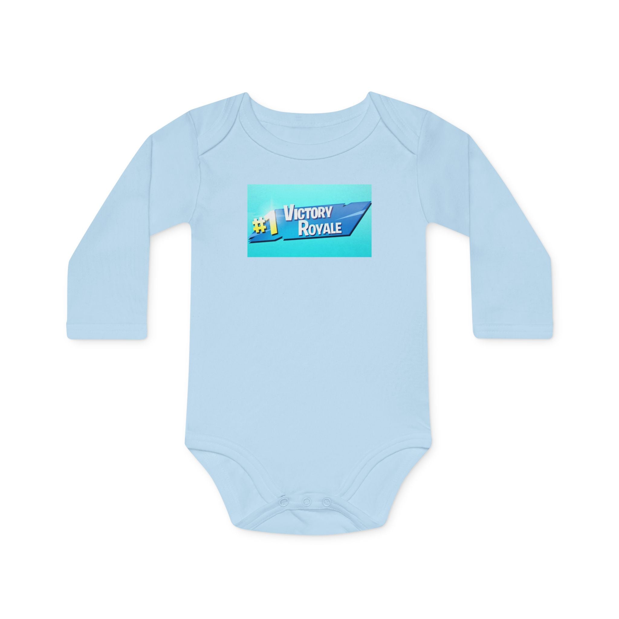Baby Bodysuit - "Victory Royale" Gamer Graphic Long-Sleeve Organic Onesie