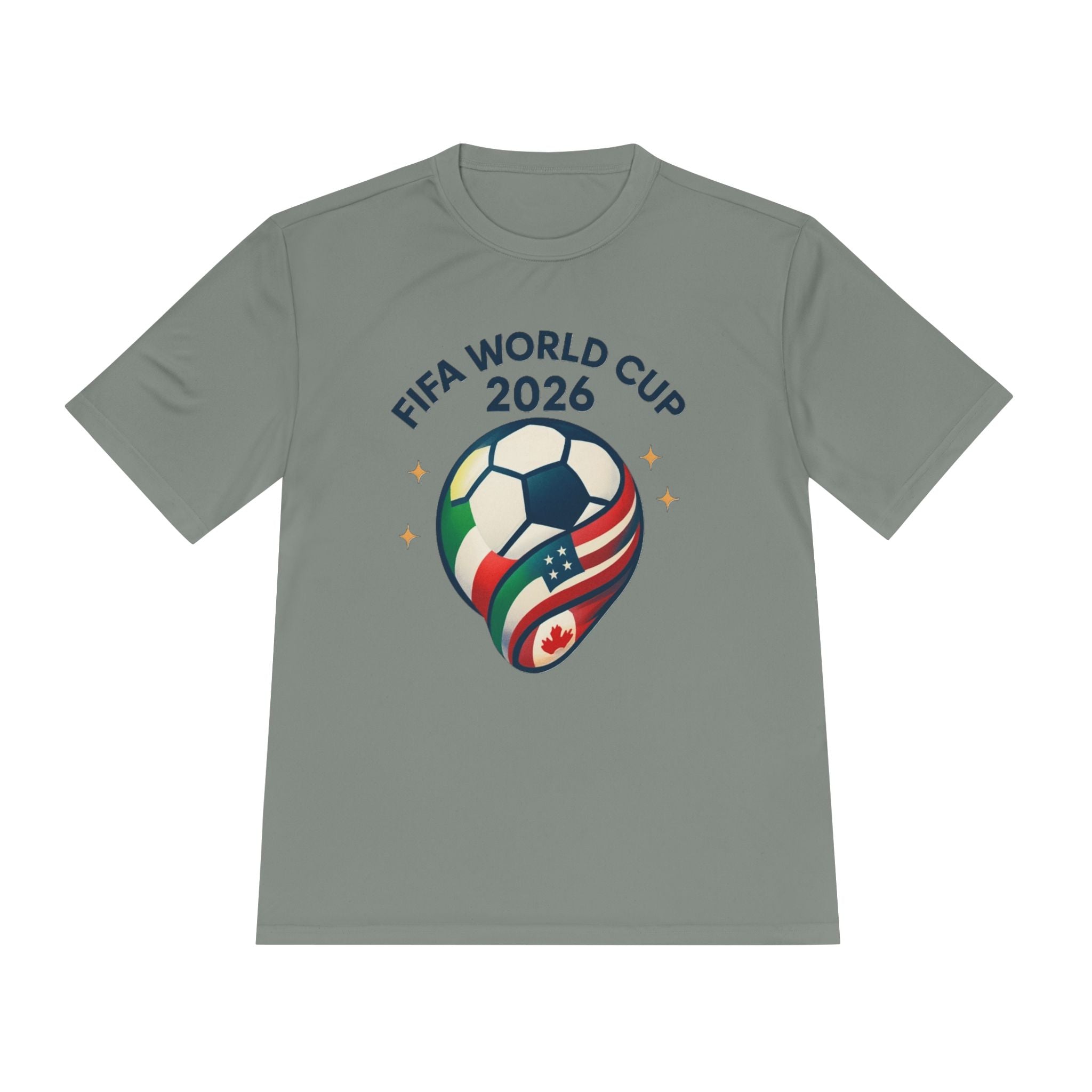 FIFA World Cup 2026 Soccer Tee — USA/Canada/Mexico Flag Ball