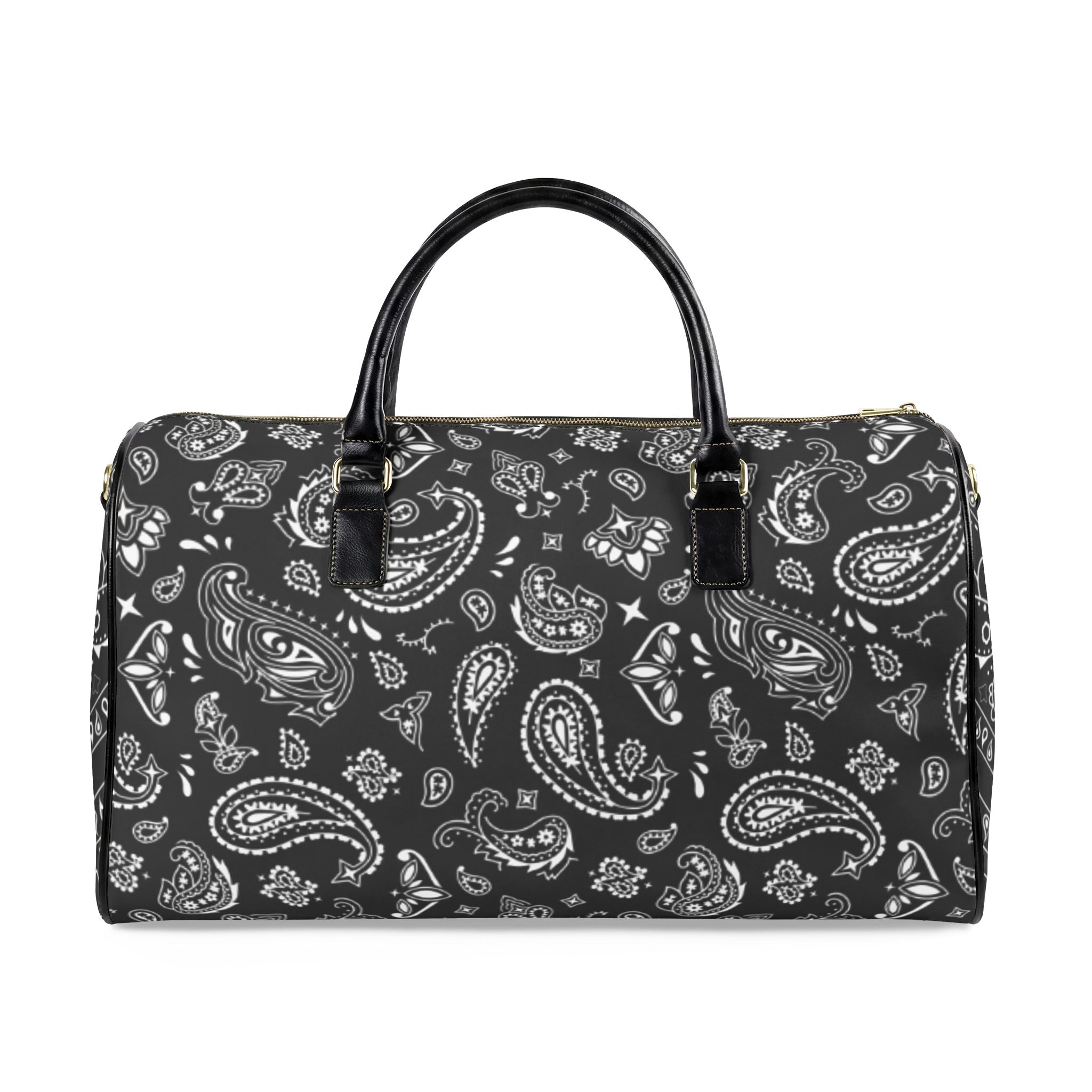 Black Bandana Duffle with 'The Plug Clothing Co' Accent