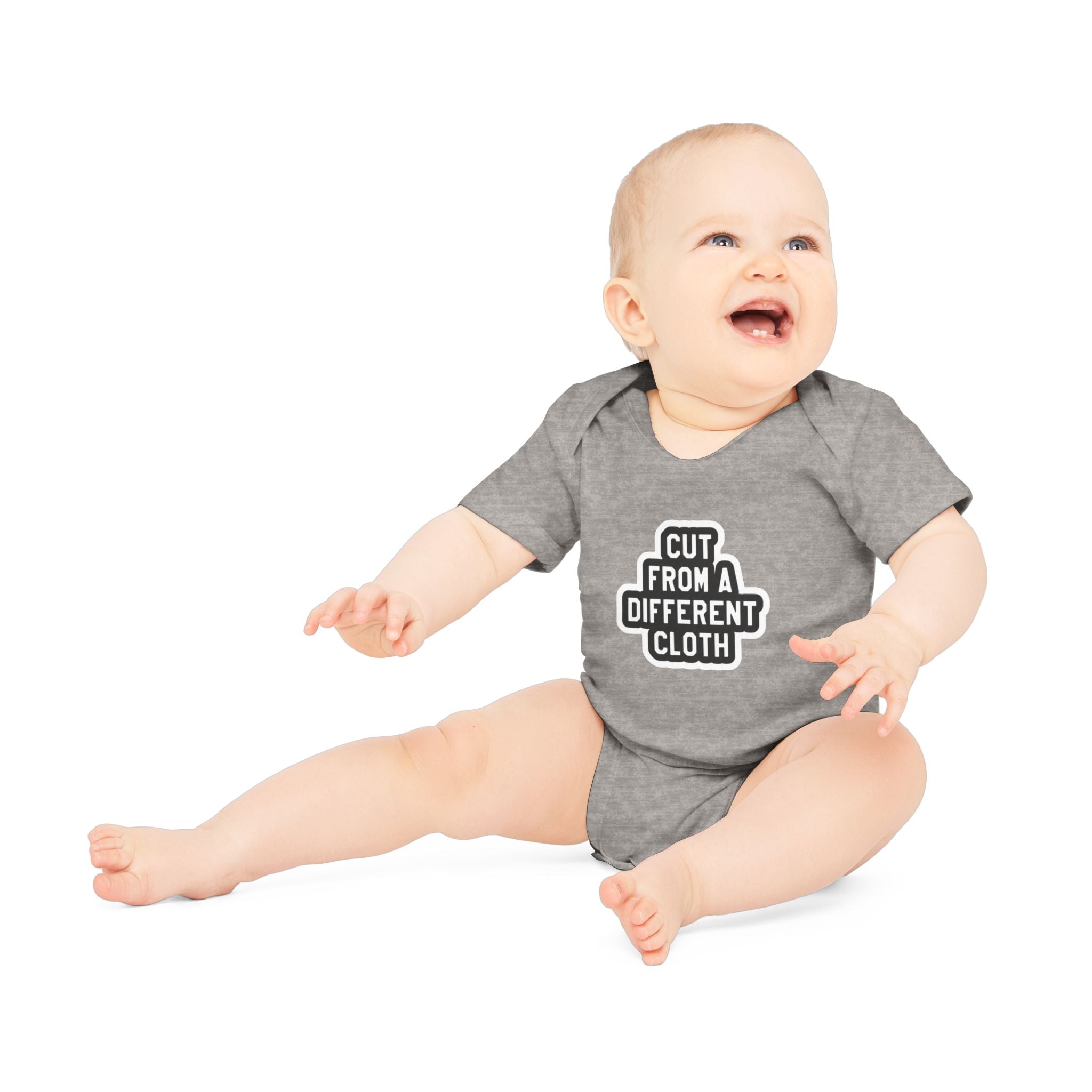 Baby Bodysuit — "Cut From A Different Cloth" Organic Short Sleeve Onesie