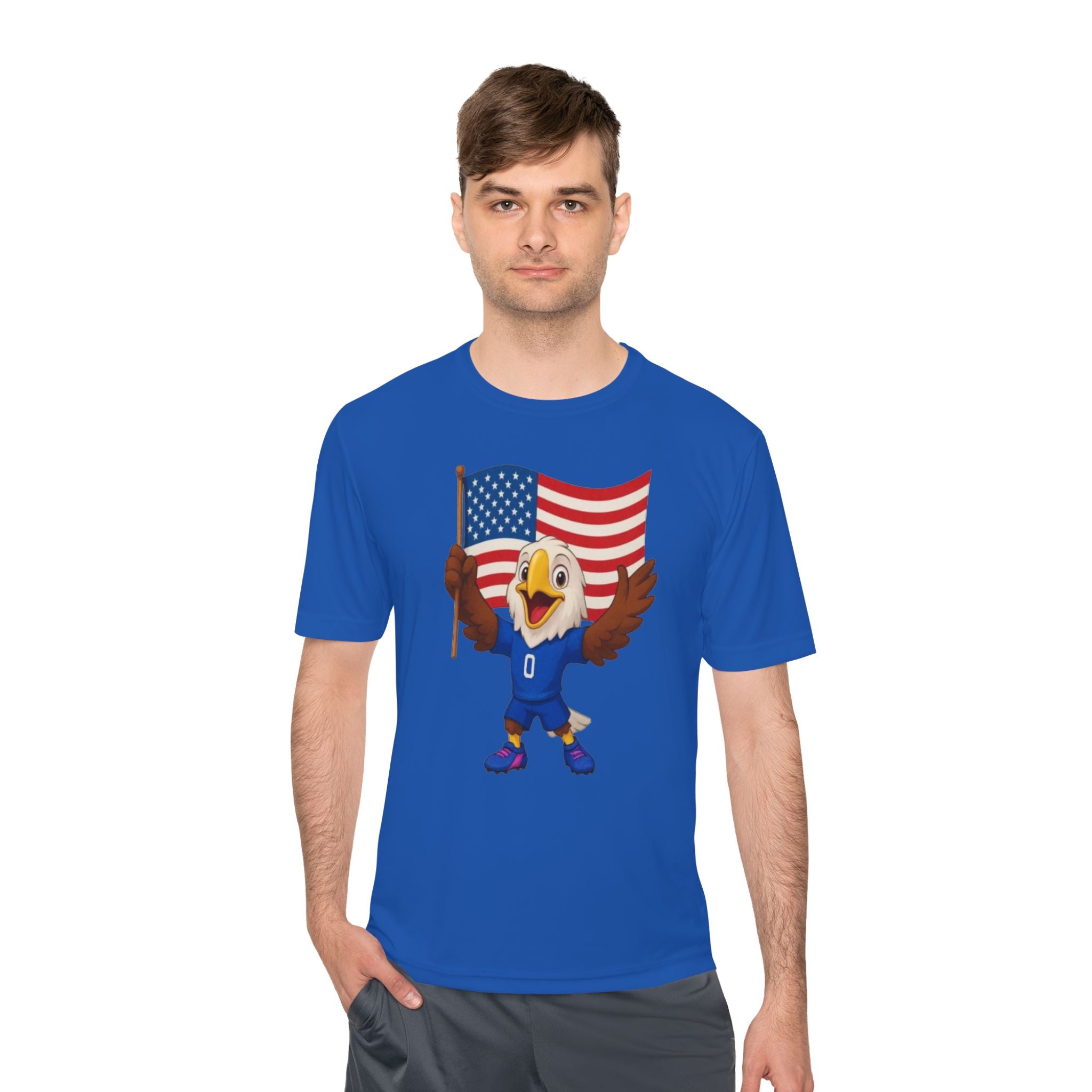 Patriotic Eagle Flag Tee — American Pride World Cup Mascot Shirt
