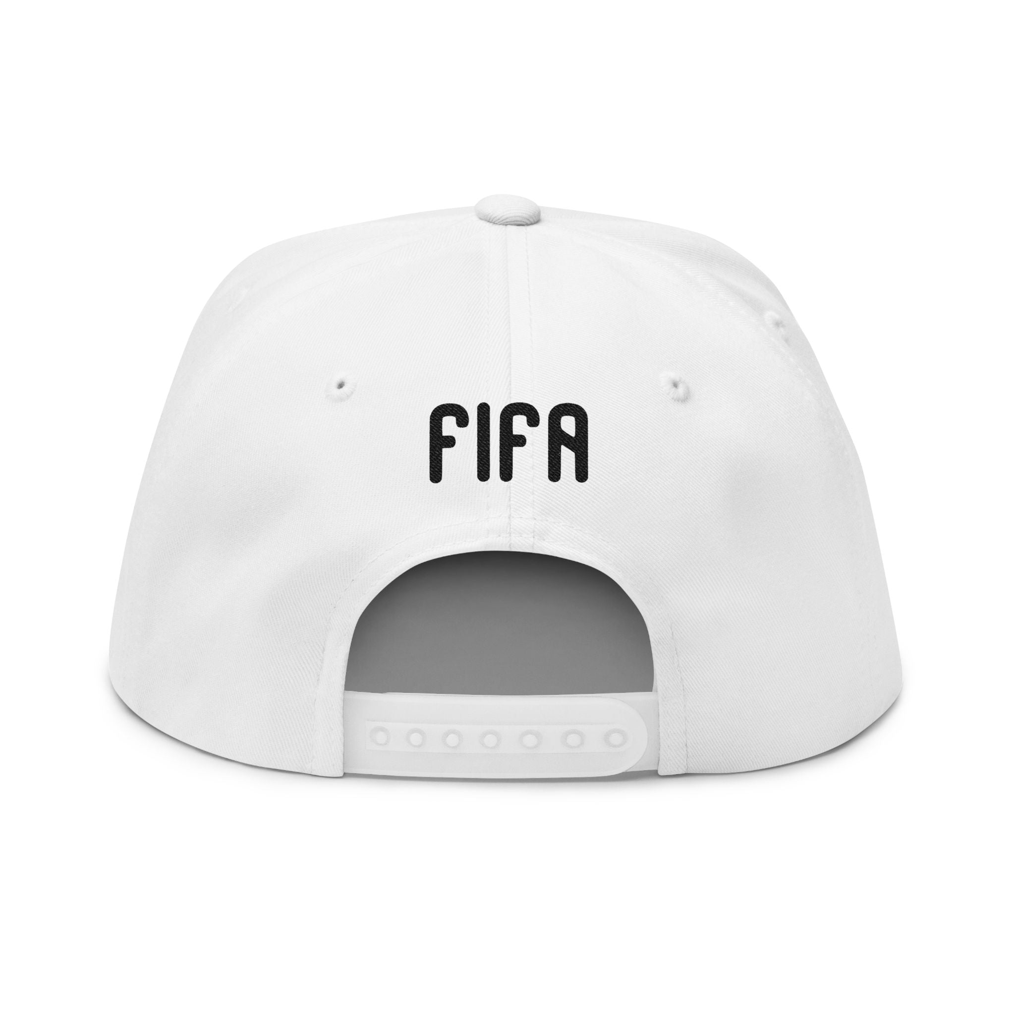 Embroidered England Flag Flat Bill Cap — FIFA Panel Snapback