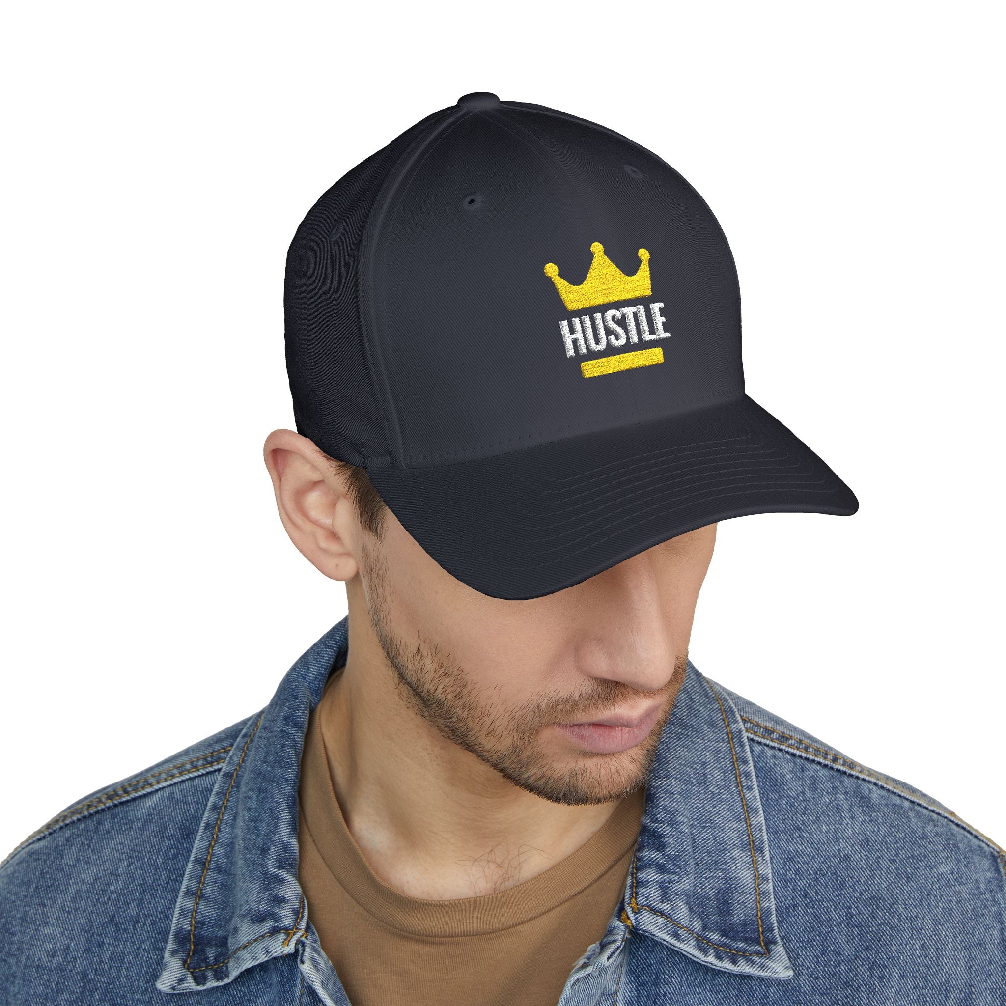Hustle Crown Embroidered Cap — Plug Clothing Company Baseball Hat