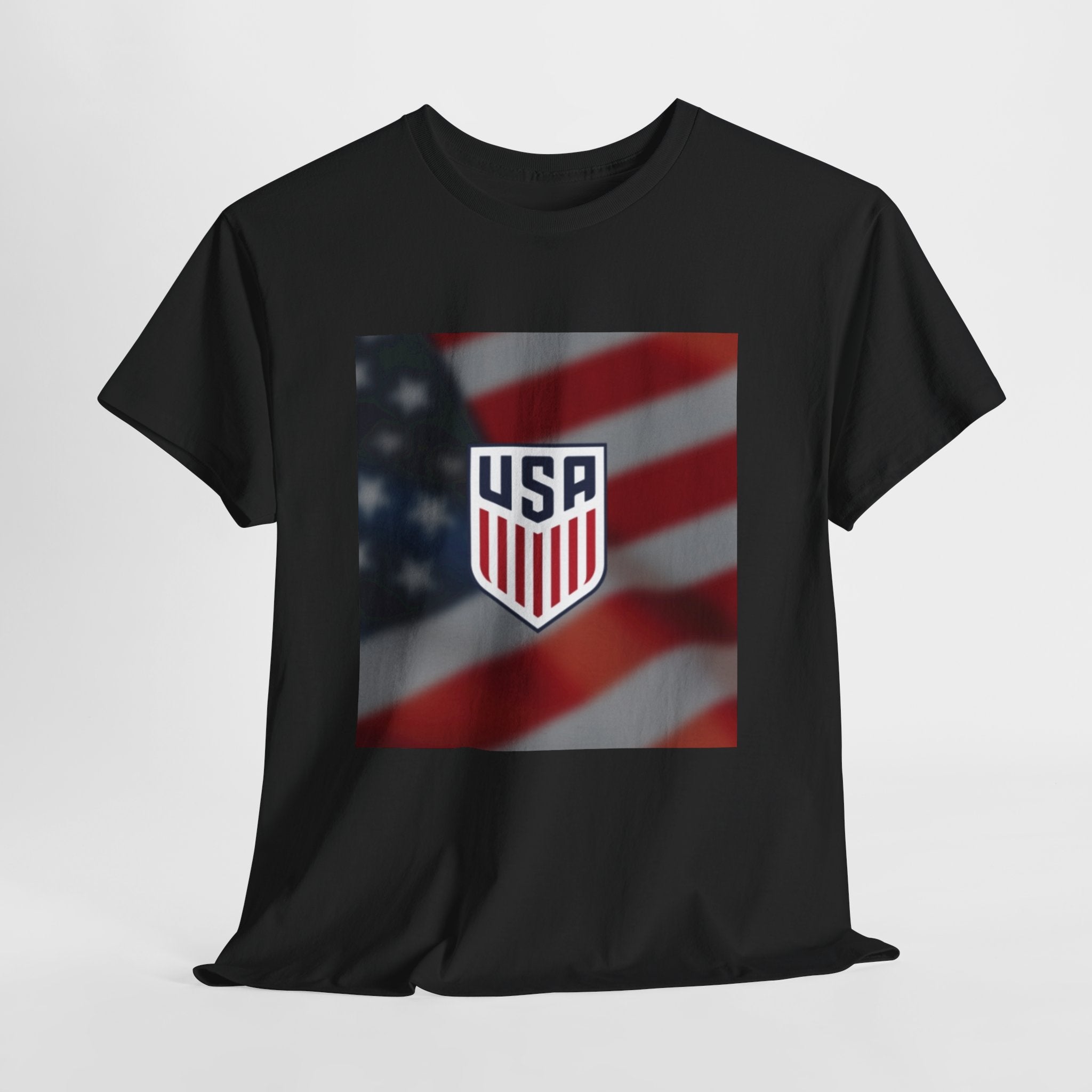 USA Shield Flag Tee — Patriotic American Soccer Crest T-Shirt