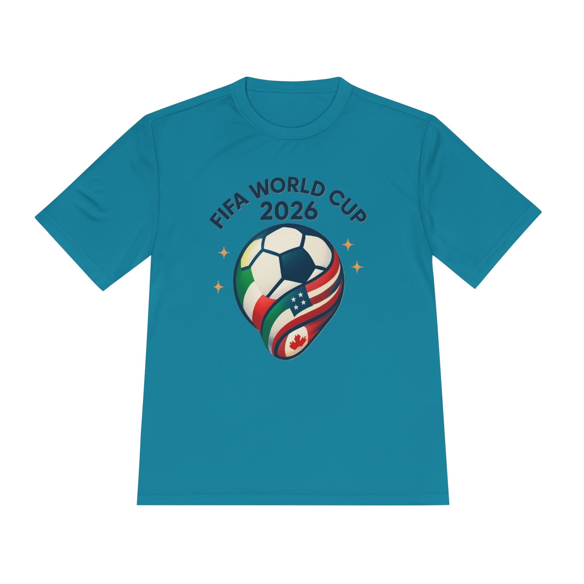 FIFA World Cup 2026 Soccer Tee — USA/Canada/Mexico Flag Ball
