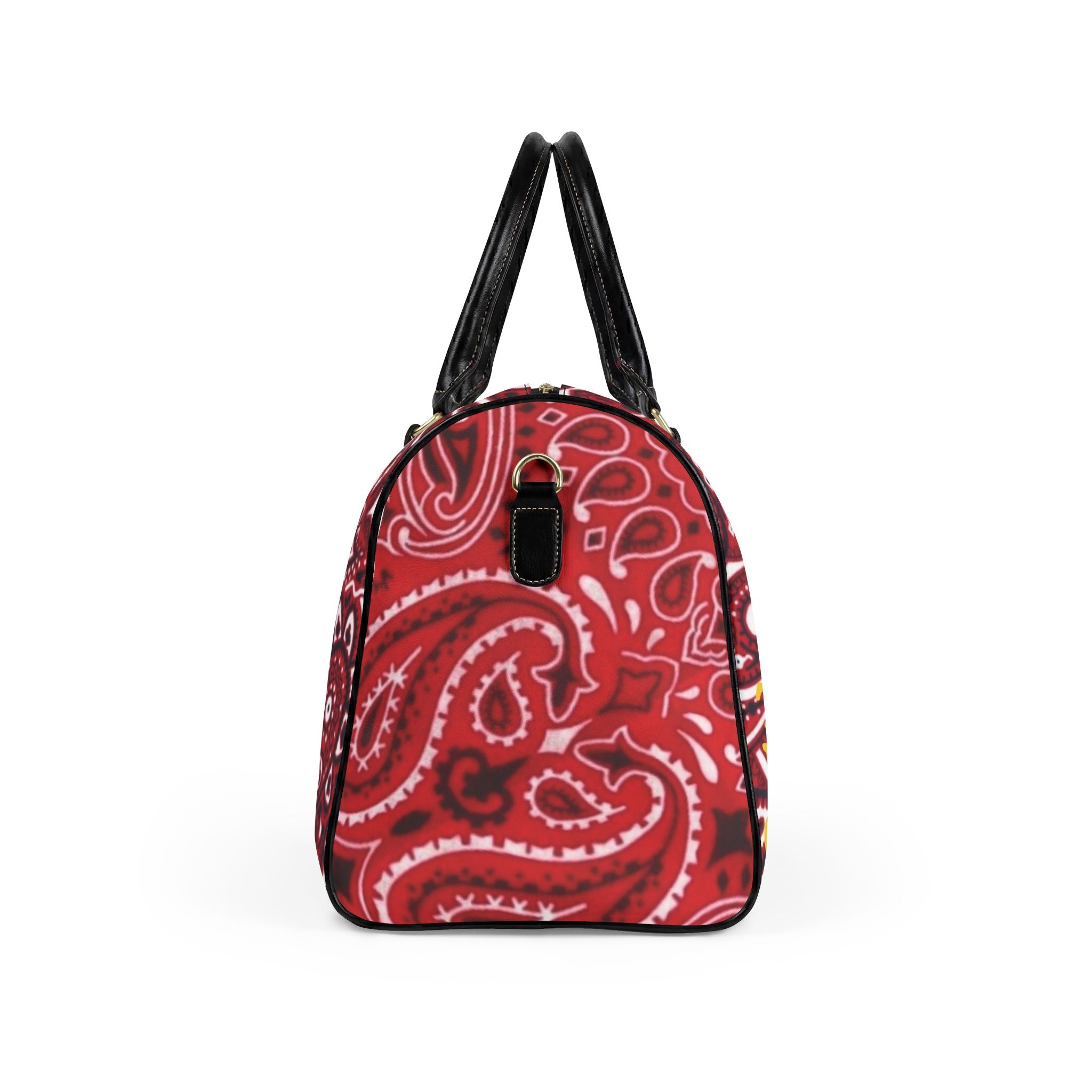 Red Bandana Duffle with ‘The Plug Clothing Co’ Accent