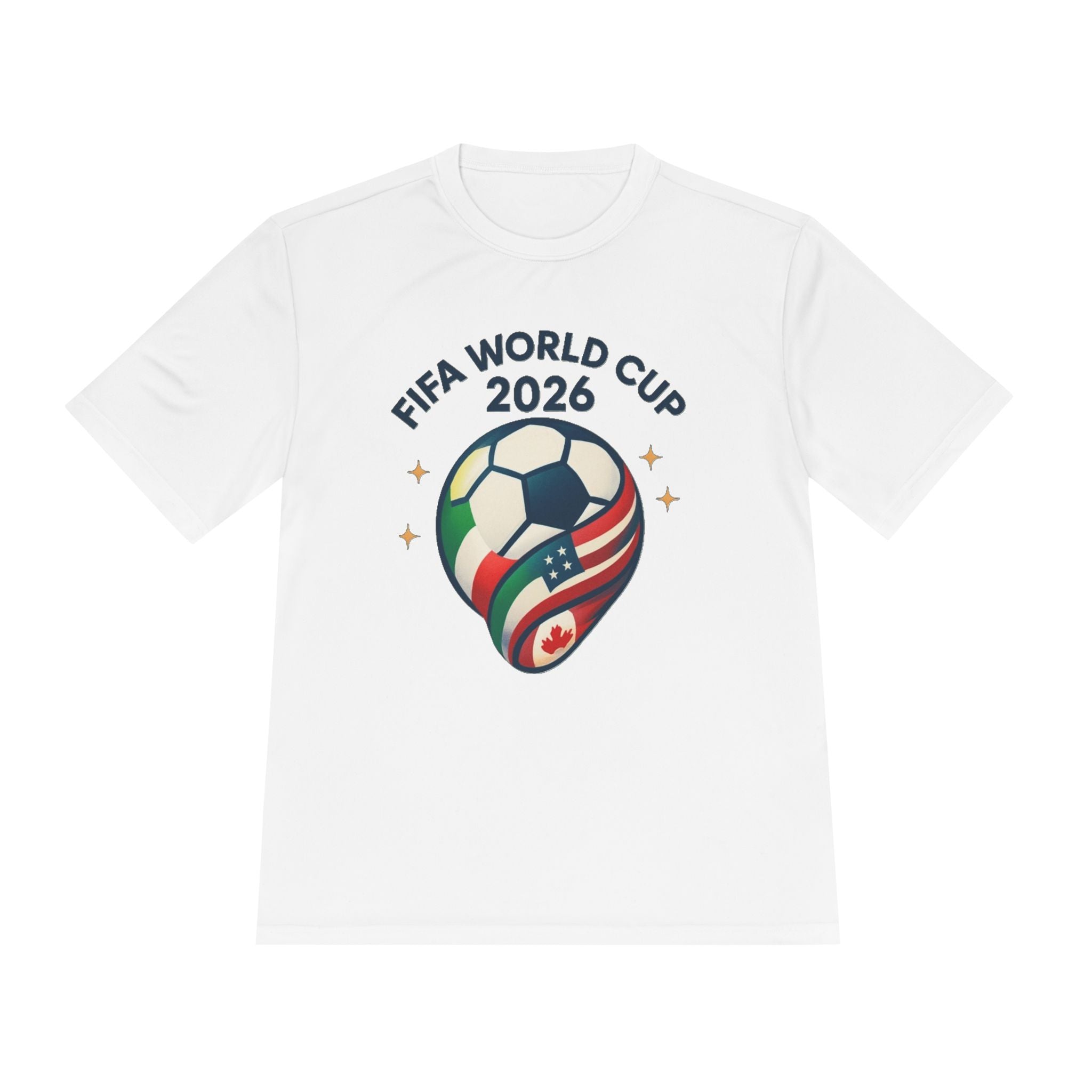 FIFA World Cup 2026 Soccer Tee — USA/Canada/Mexico Flag Ball
