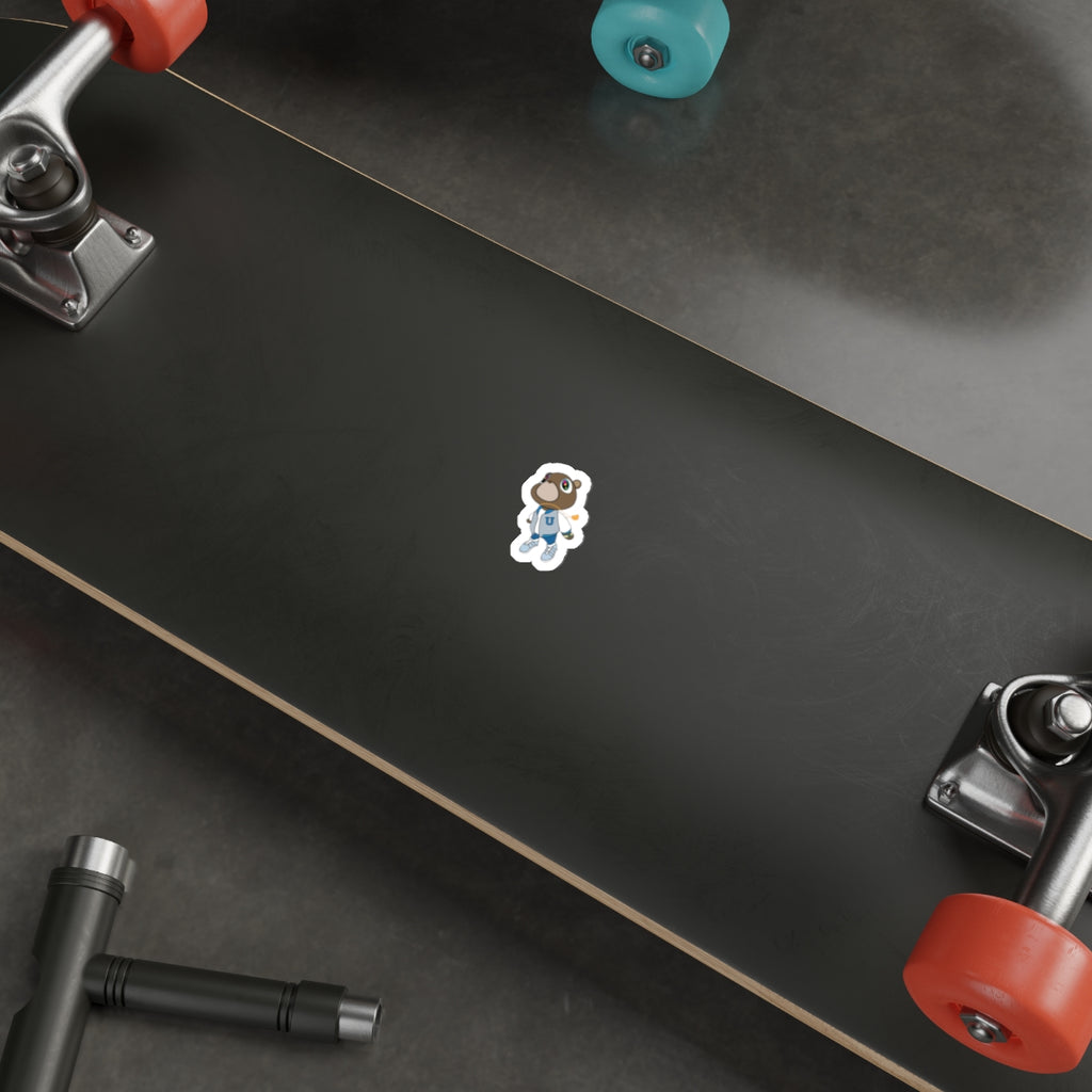 Kanye Bear Retro Varsity Die-Cut Sticker
