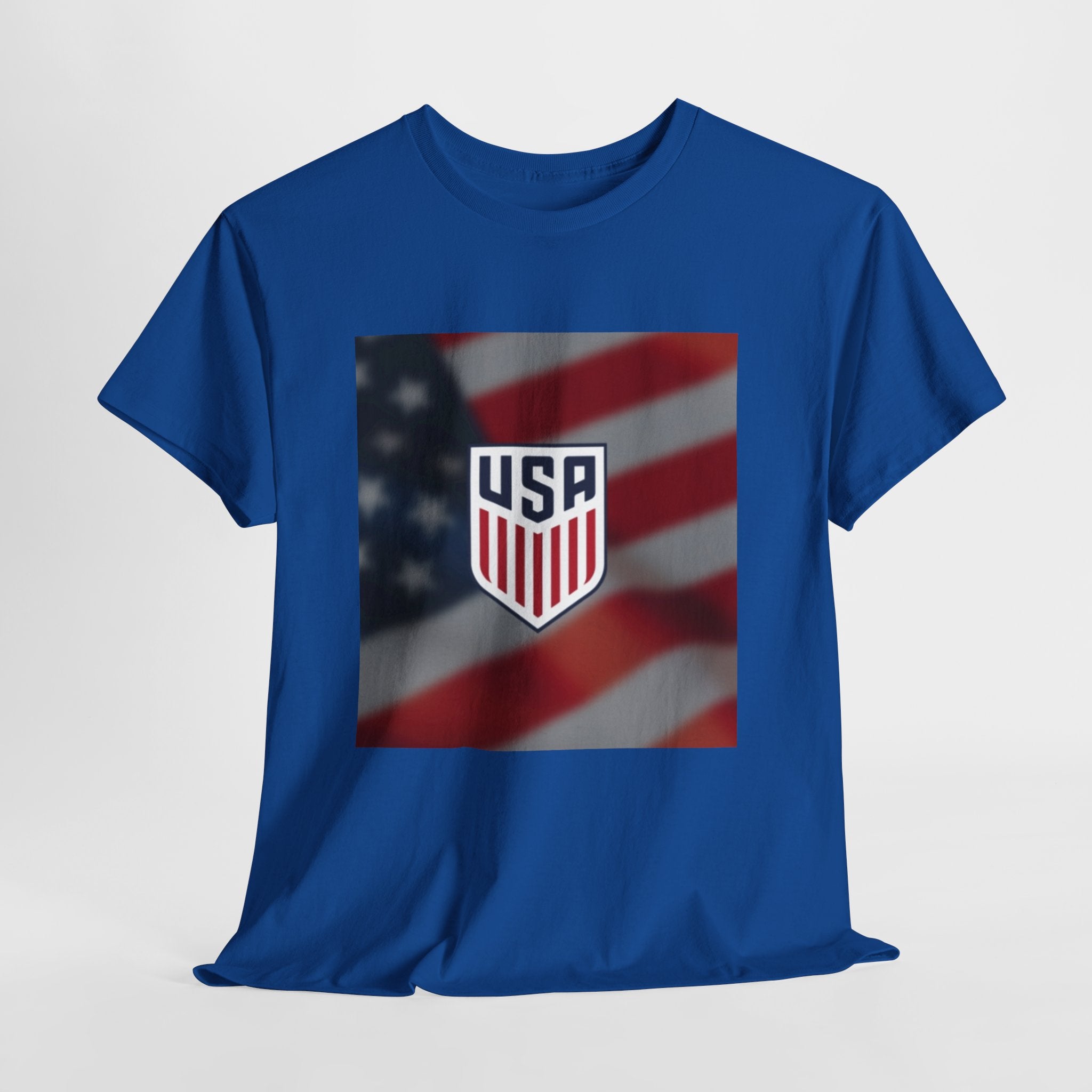 USA Shield Flag Tee — Patriotic American Soccer Crest T-Shirt
