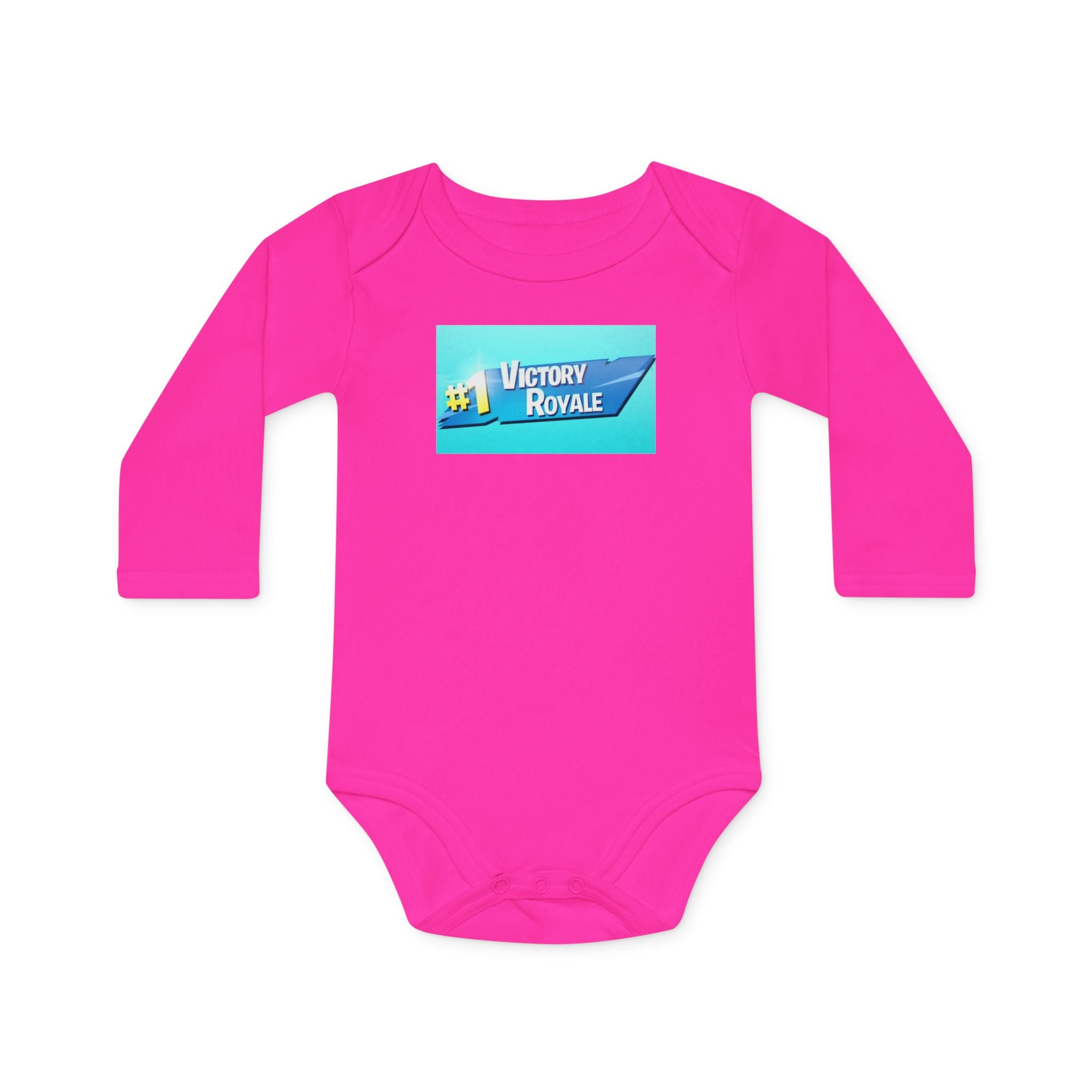 Baby Bodysuit - "Victory Royale" Gamer Graphic Long-Sleeve Organic Onesie