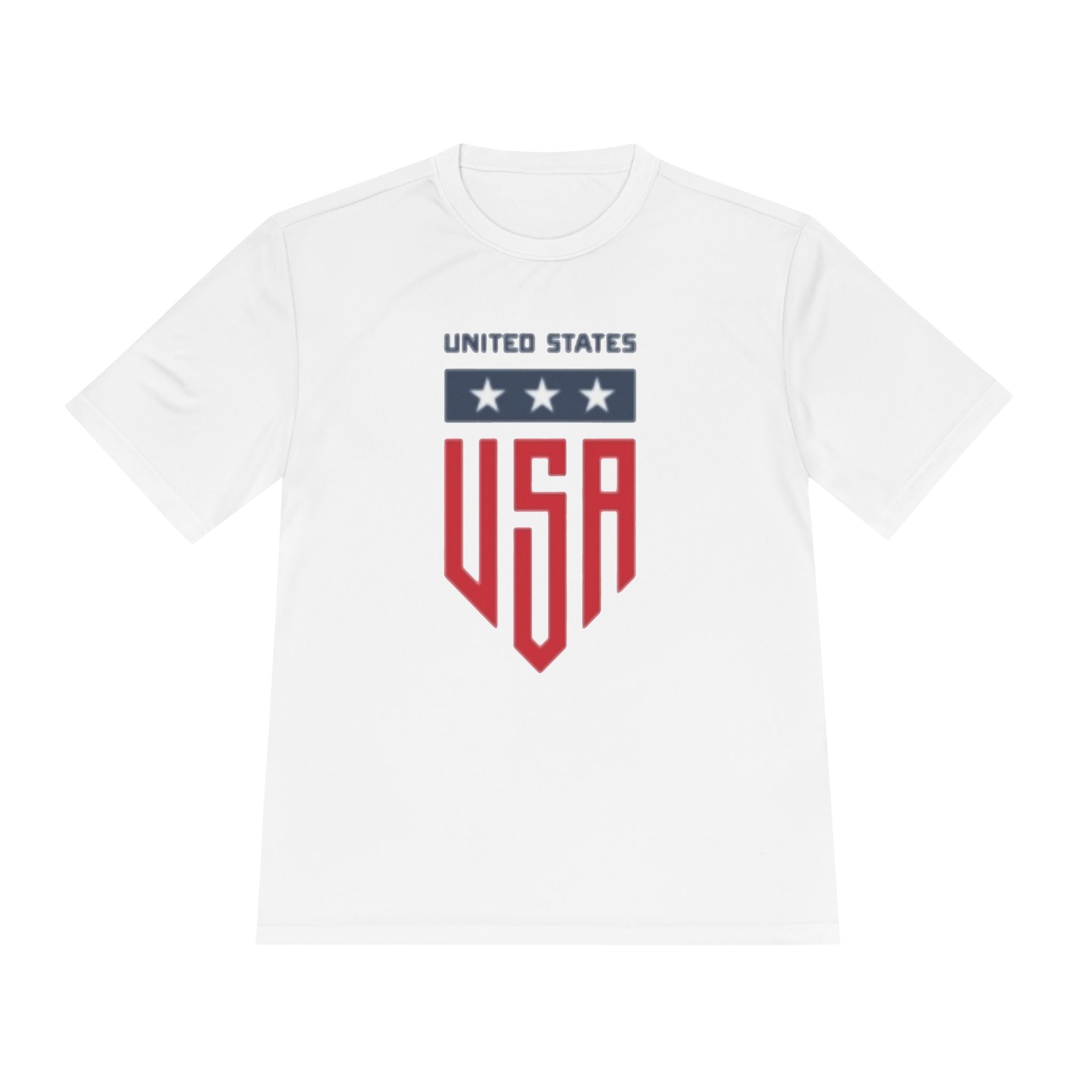 USA Shield Athletic Tee — United States Patriotic Sports Shirt