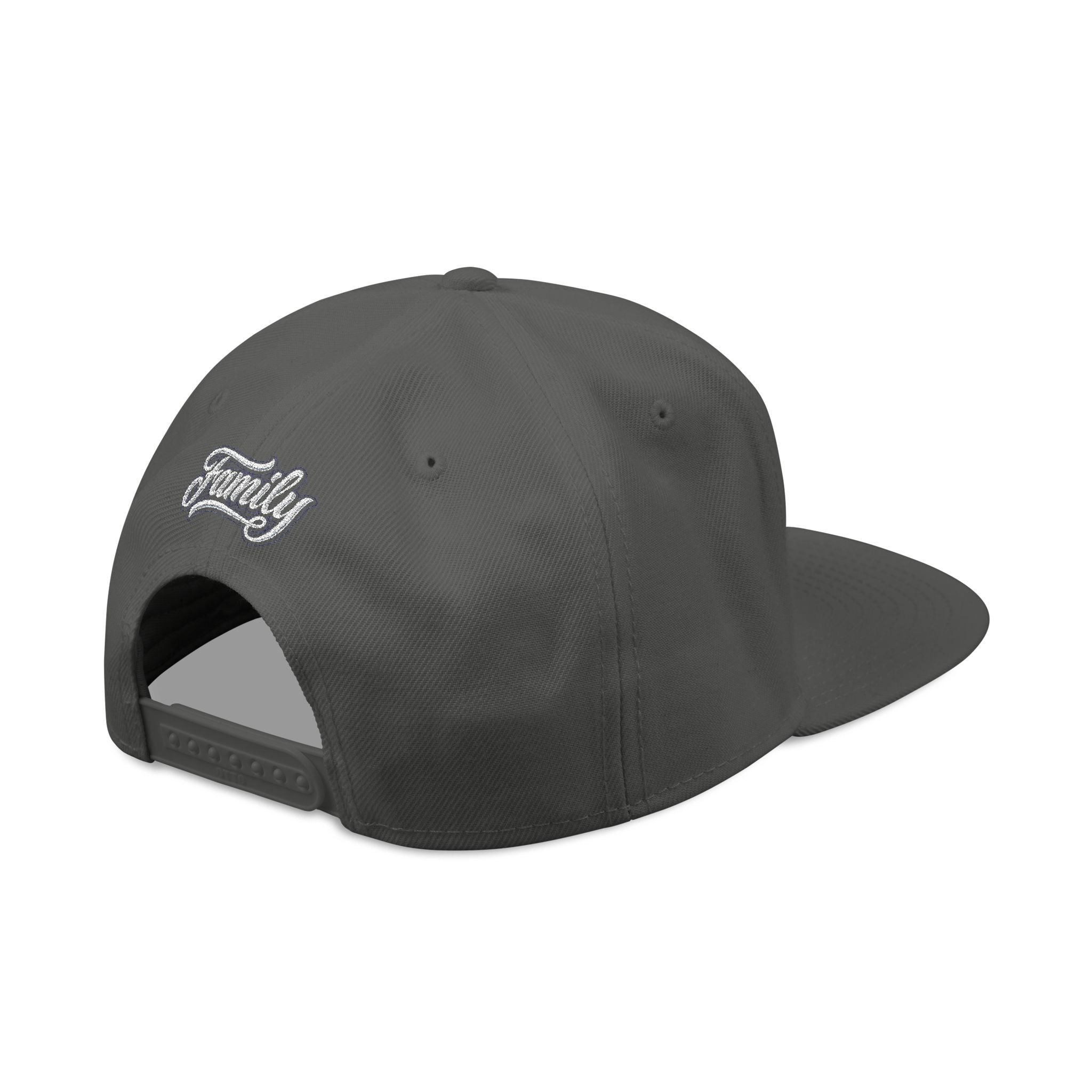 Embroidered Snapback Hat — 'Plug Company' Script Logo