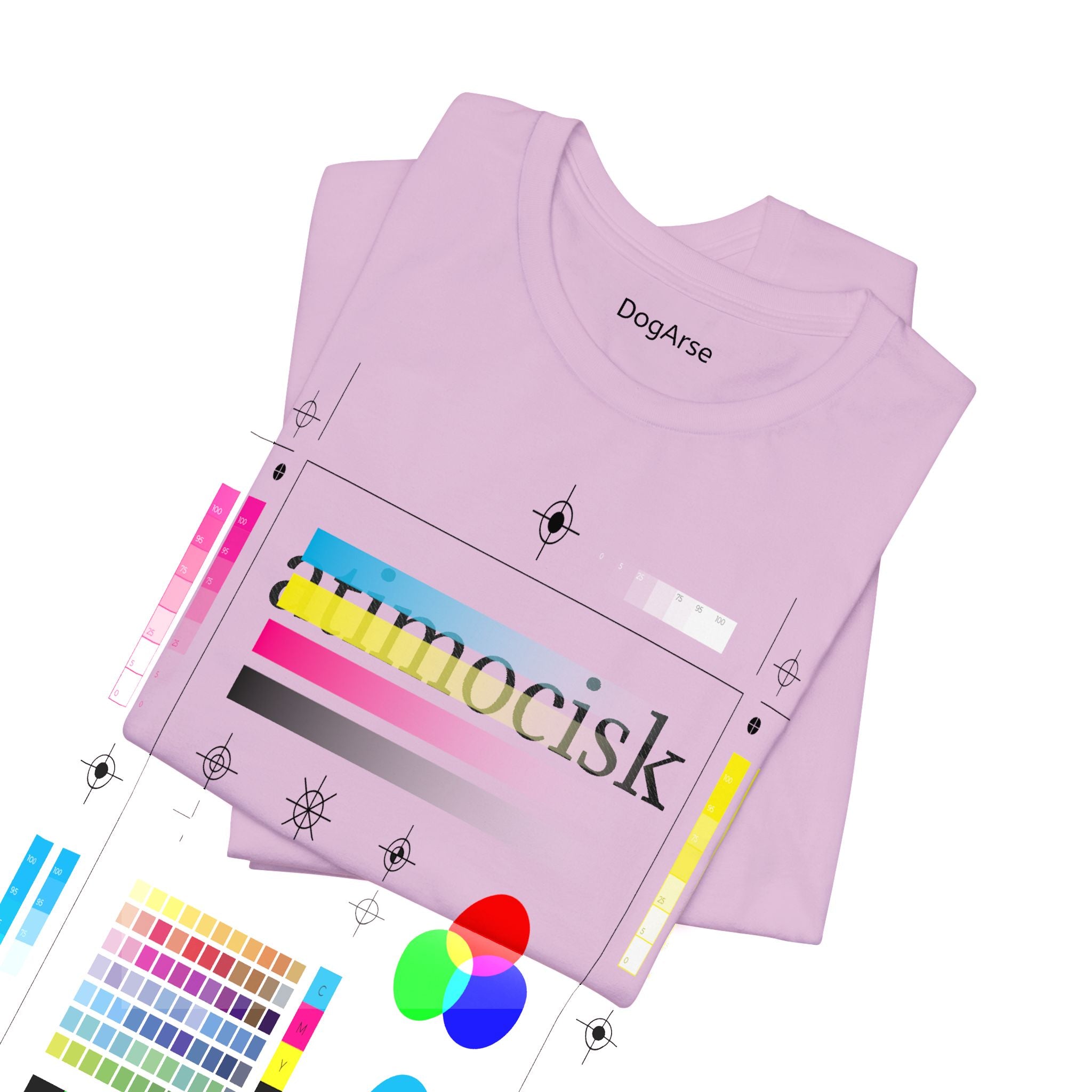 Atimocisk Minimalist Text Tee — Soft Pink Casual T-Shirt