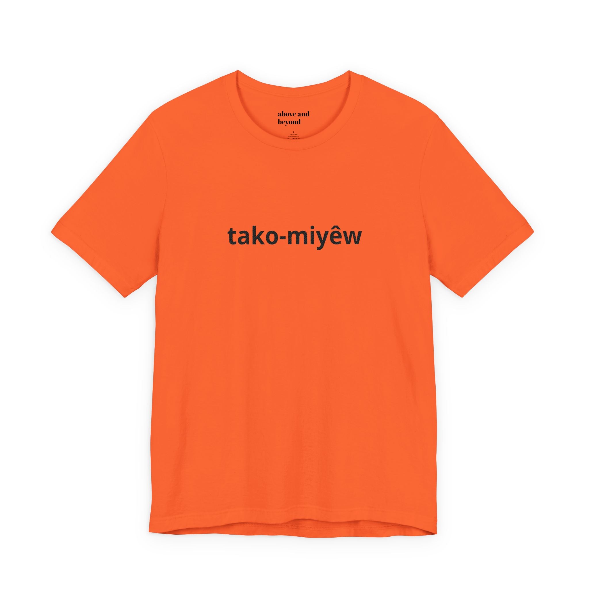 Tako-Miyêw Tee — Minimal Indigenous Language Graphic T-Shirt