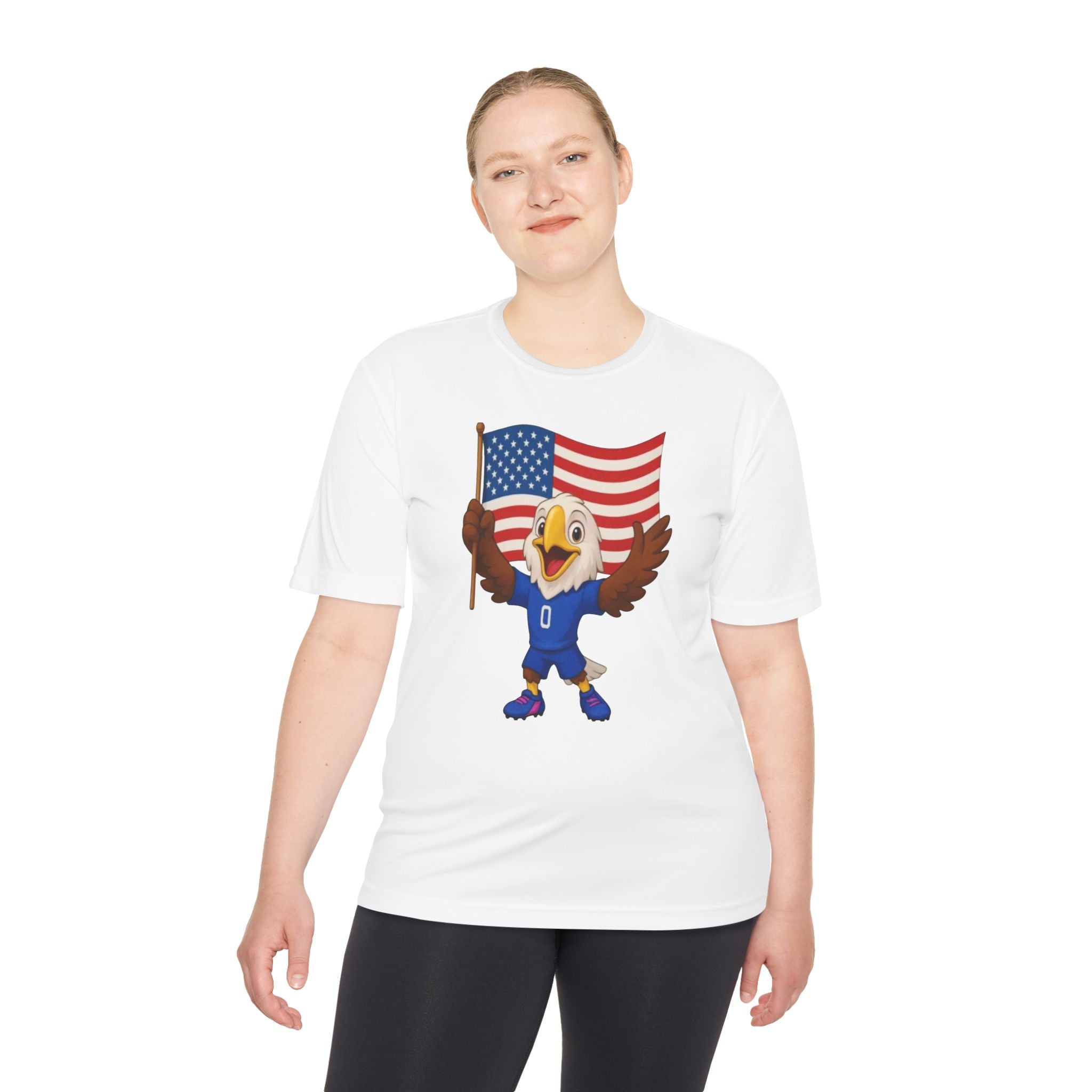 Patriotic Eagle Flag Tee — American Pride World Cup Mascot Shirt
