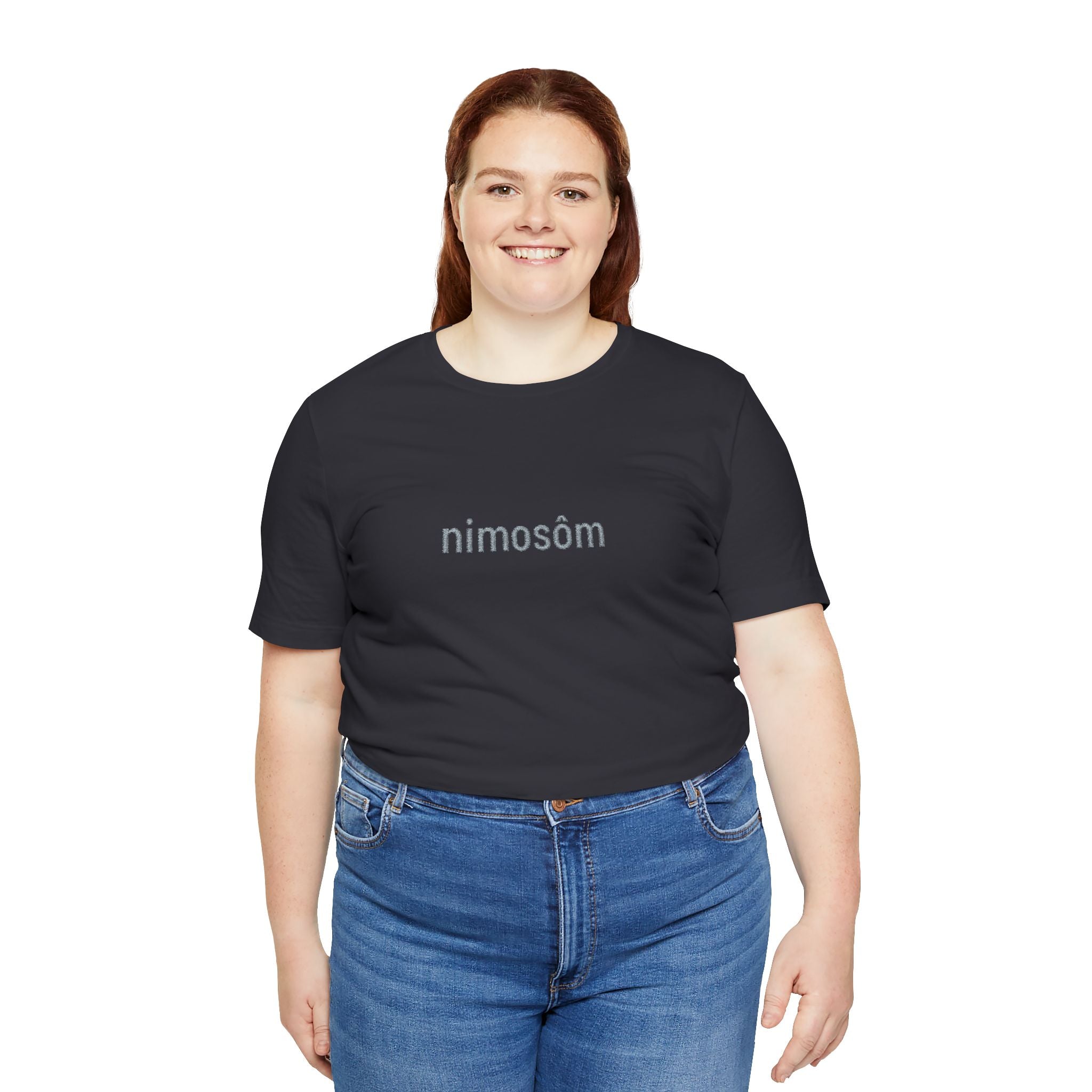 Nimosöm Floral Script Tee — Black Graphic Short Sleeve Shirt