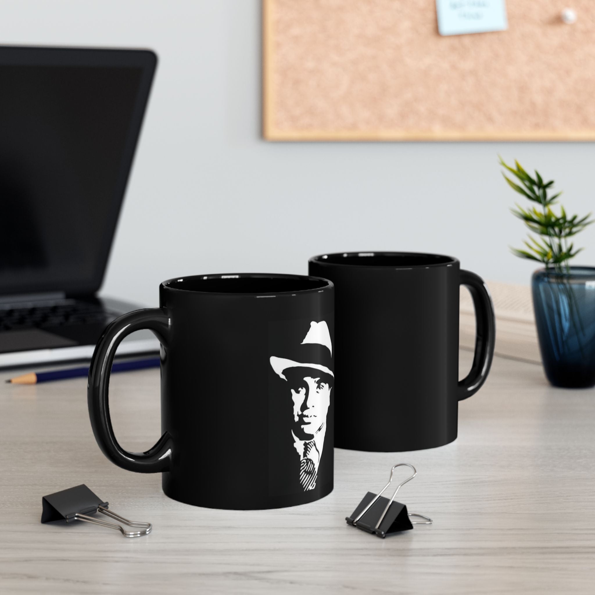 Gangster Silhouette Black Mug — Al Capone