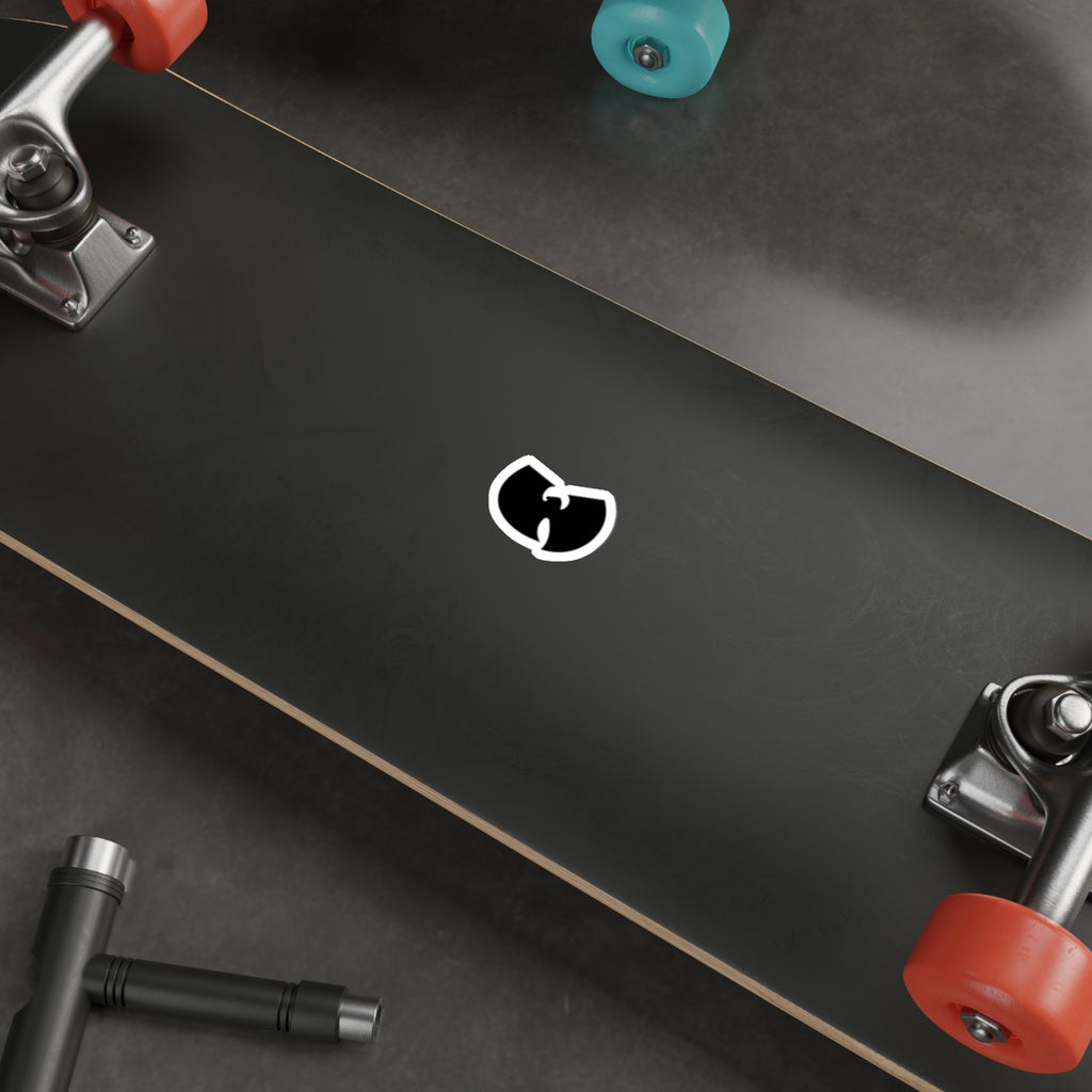Wu-Tang Logo Die-Cut Sticker — Black Hip Hop Emblem Decal for Laptops & Gear