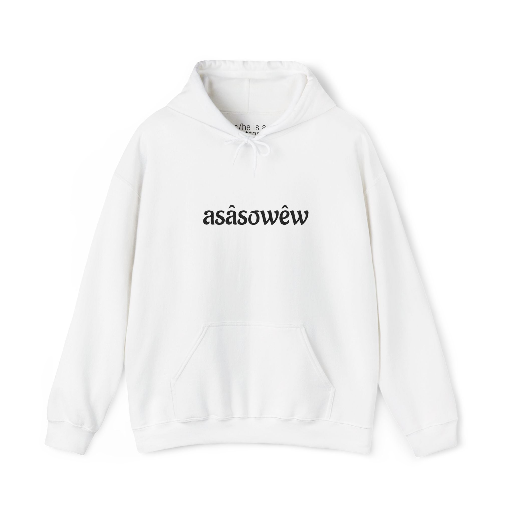 Minimalist "asâsowêw" Hoodie