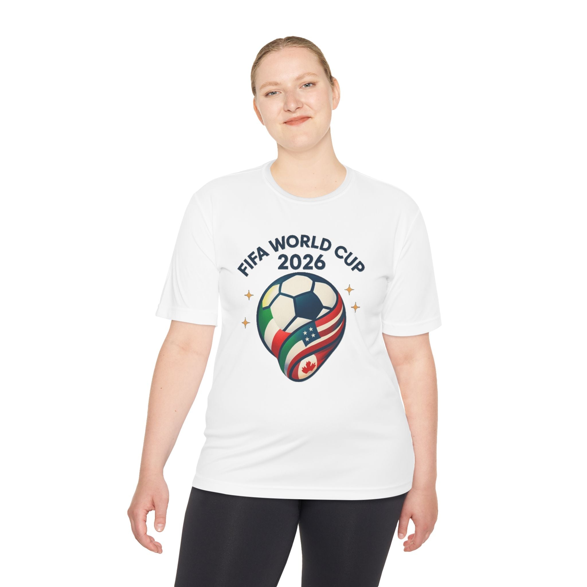 FIFA World Cup 2026 Soccer Tee — USA/Canada/Mexico Flag Ball