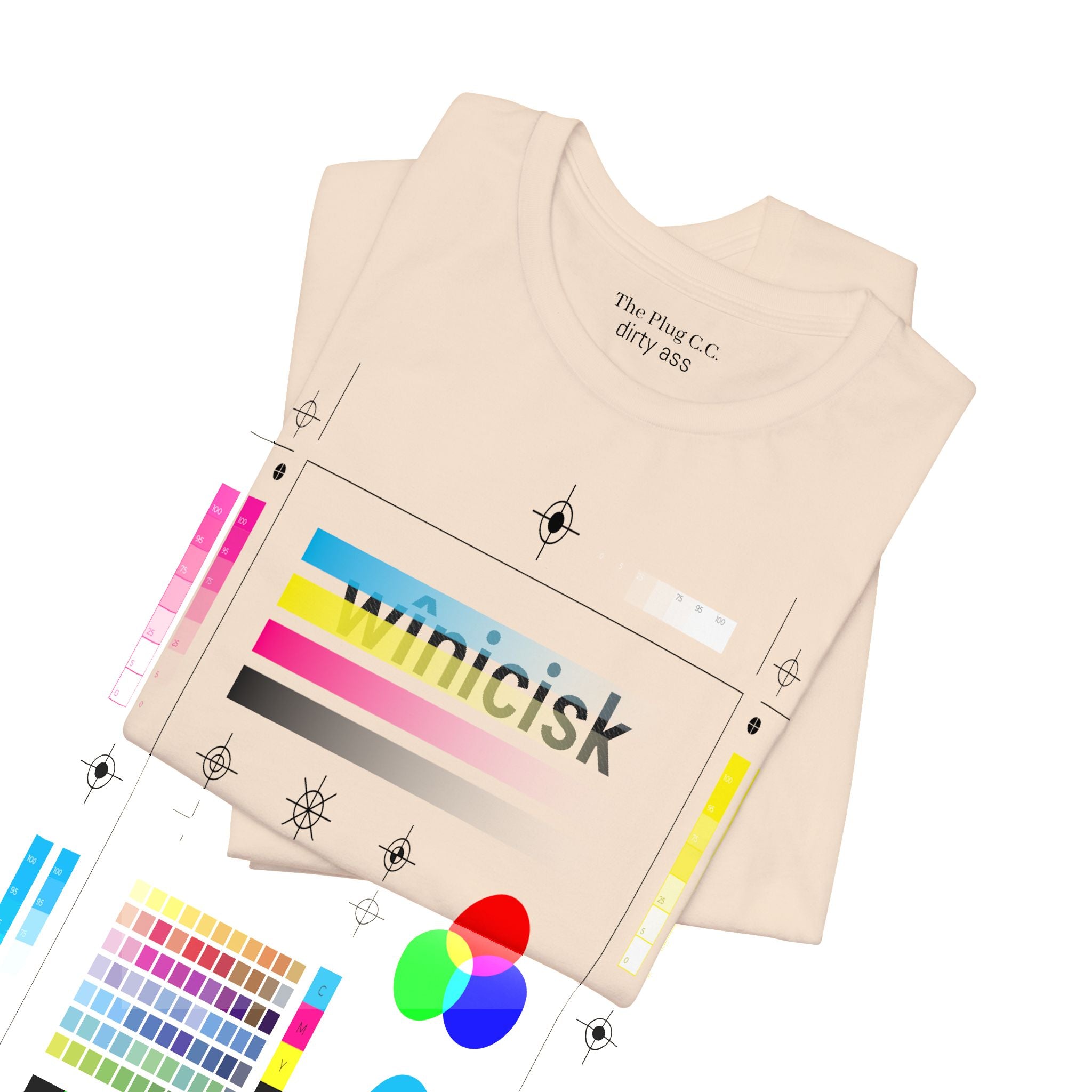 Winicisk Minimalist Logo Tee — Cream Indigenous Streetwear