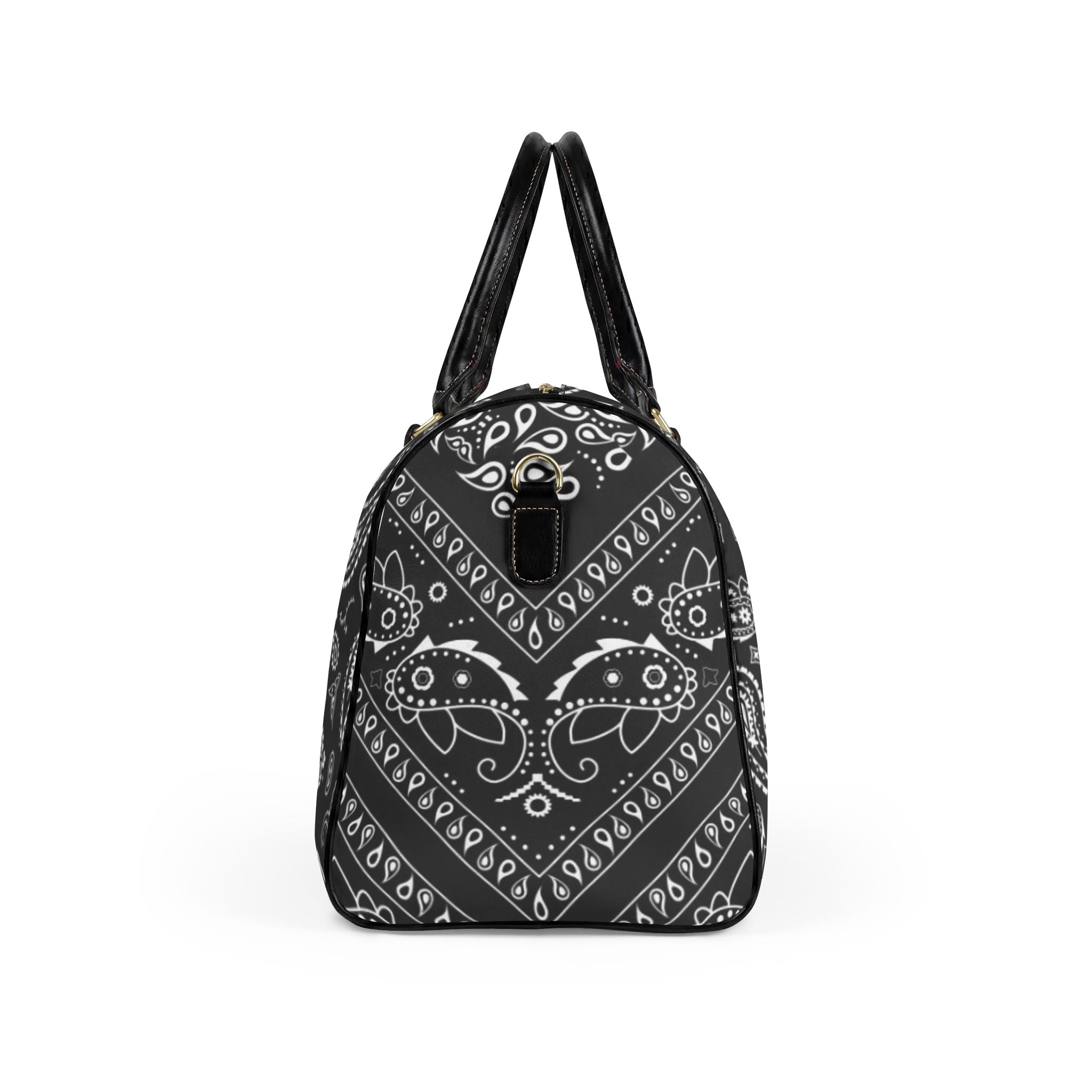 Black Bandana Duffle with 'The Plug Clothing Co' Accent