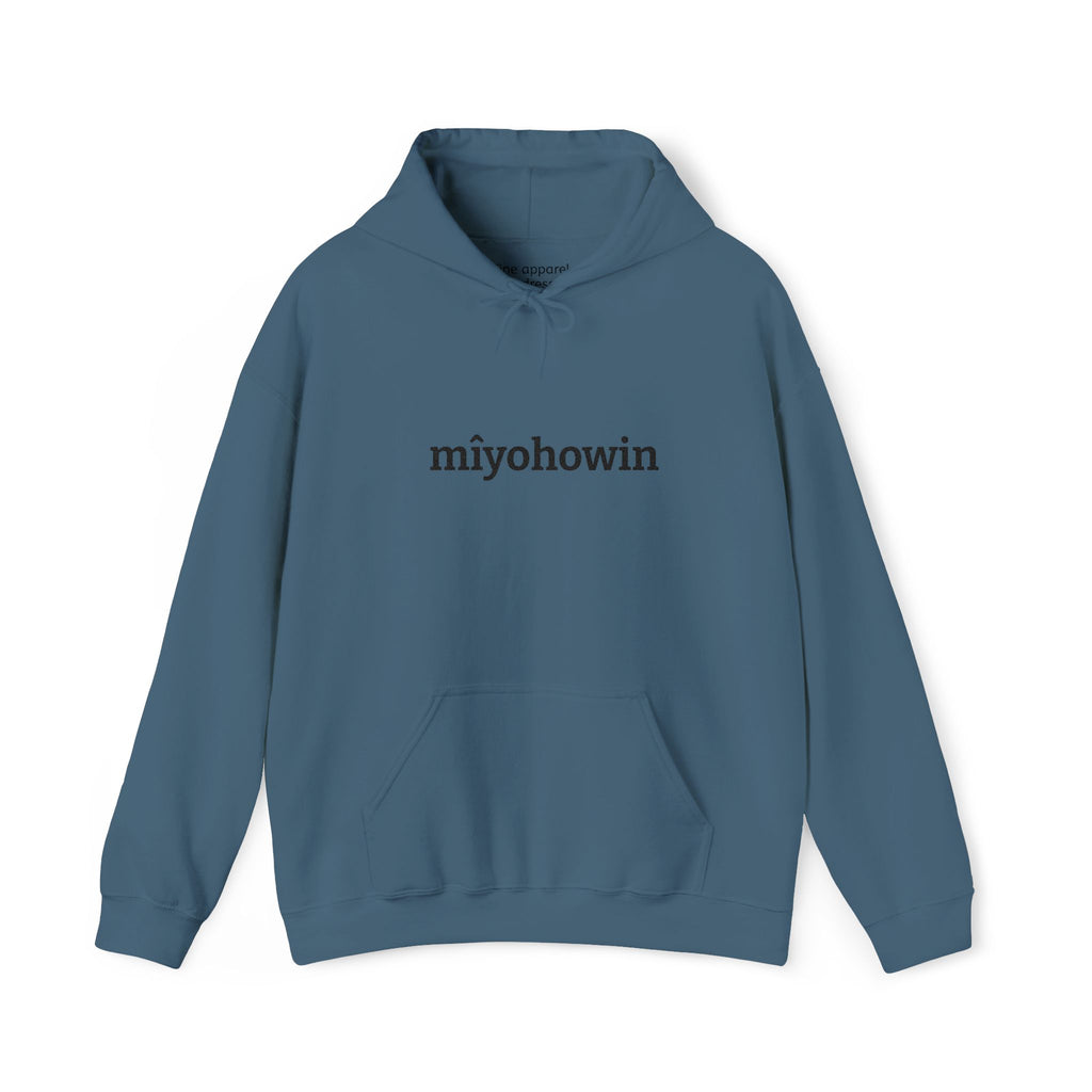 "mîyohowin" Minimalist White Hoodie