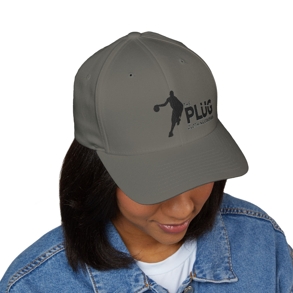 Basketball Logo Cap — "The Plug Clothing Company" Embroidered Hat