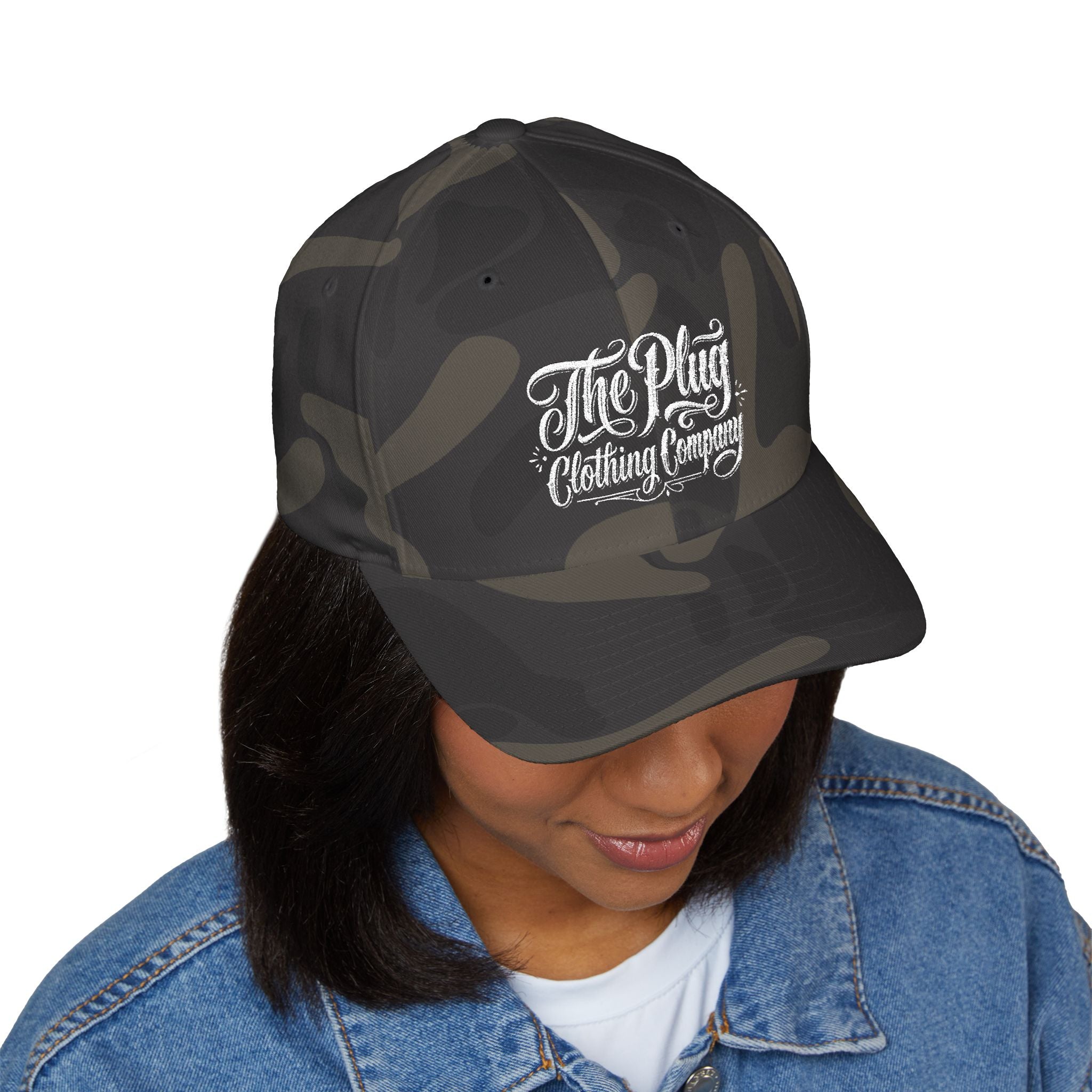 Embroidered "The Plug Clothing Company" with Est.2026 Back Stitch