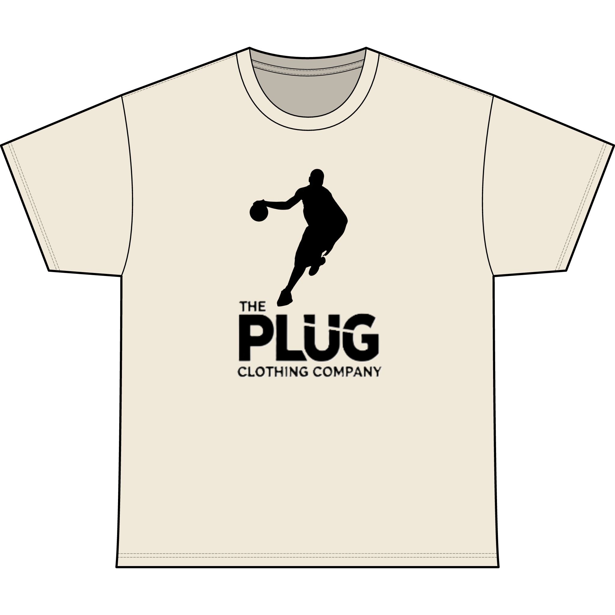 Basketball Logo Tee — "The Plug" Heavyweight Crewneck