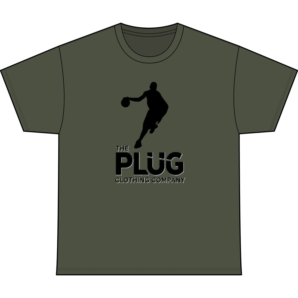 Basketball Logo Tee — "The Plug" Heavyweight Crewneck