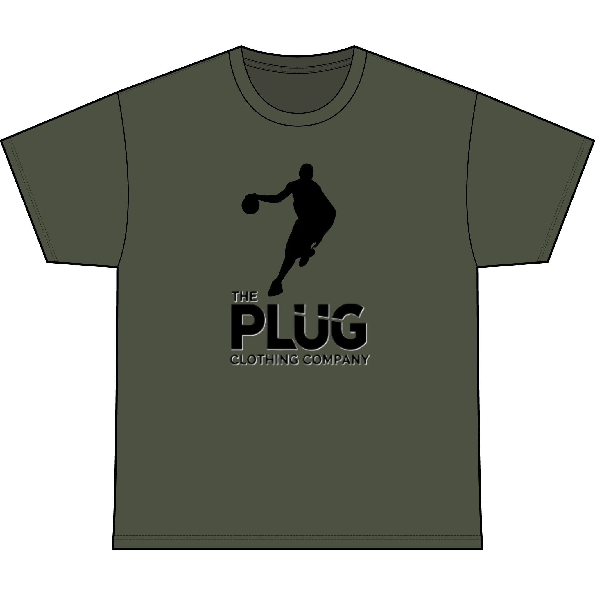 Basketball Logo Tee — "The Plug" Heavyweight Crewneck
