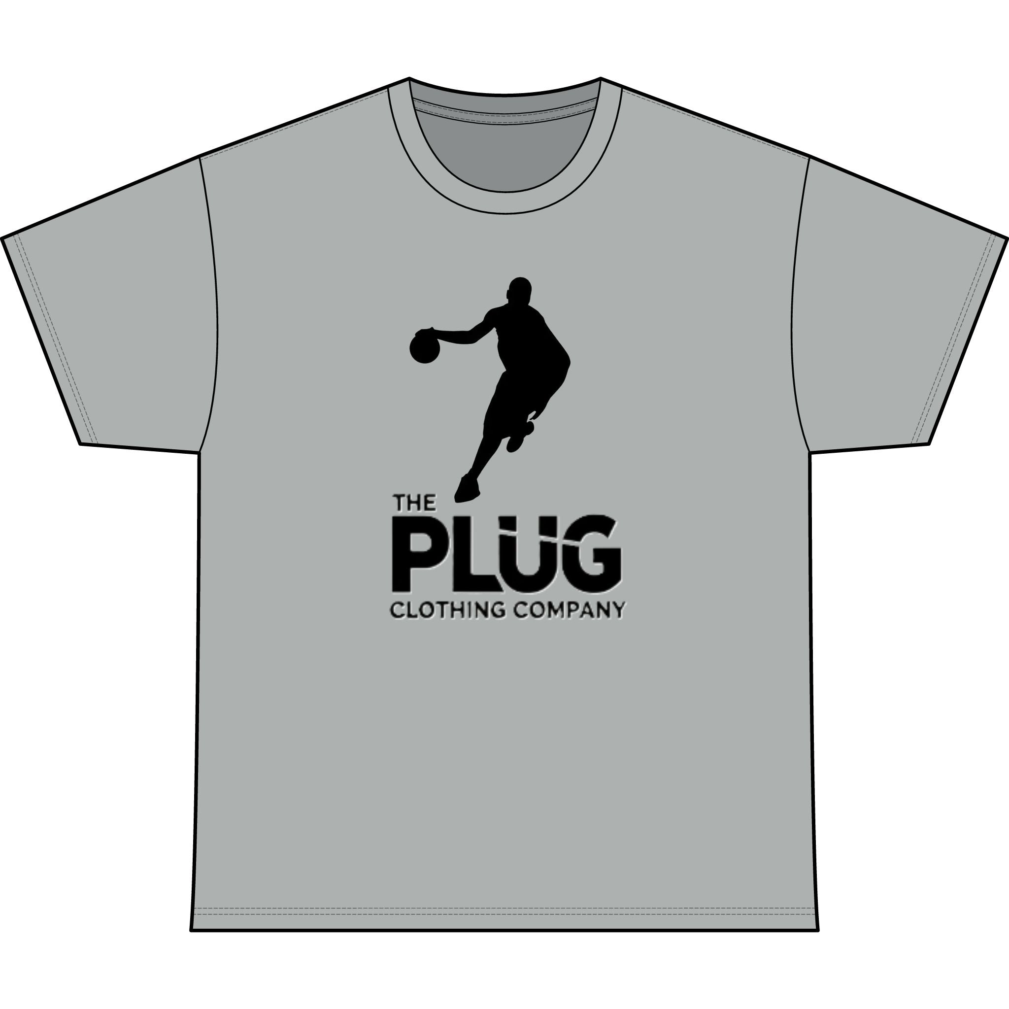Basketball Logo Tee — "The Plug" Heavyweight Crewneck