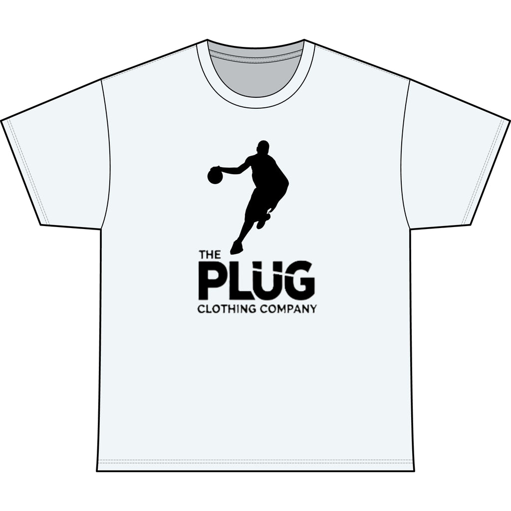 Basketball Logo Tee — "The Plug" Heavyweight Crewneck